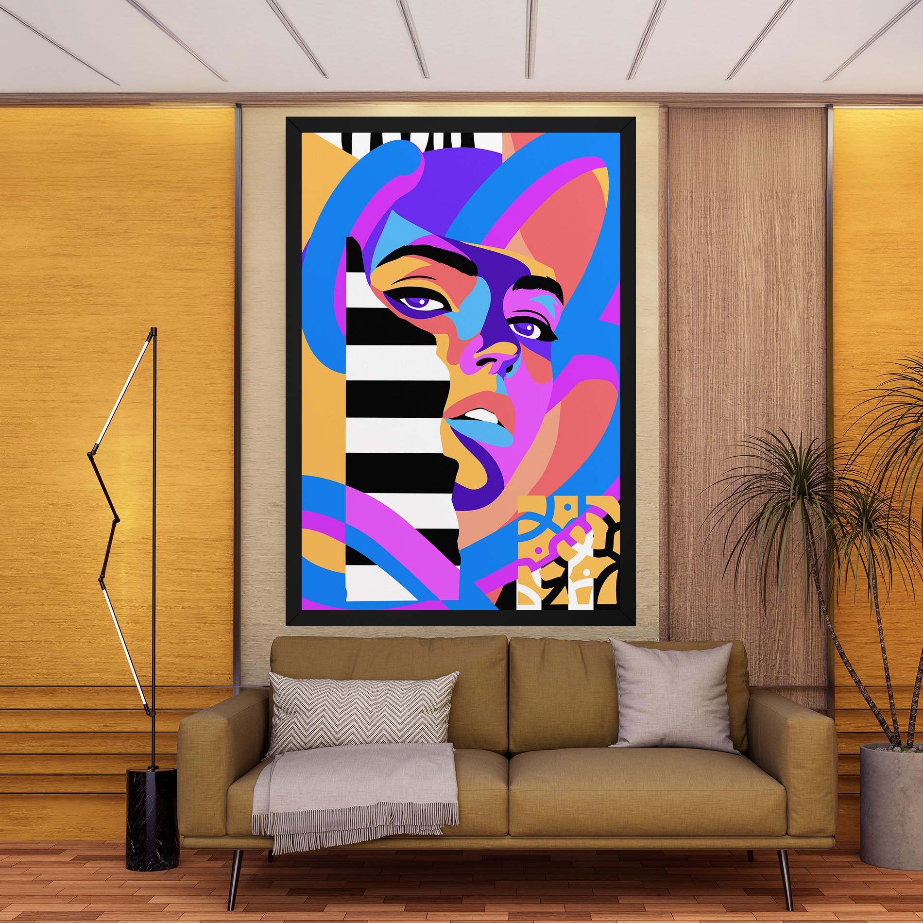 Leinwandbild Woman Art Face mockup 9