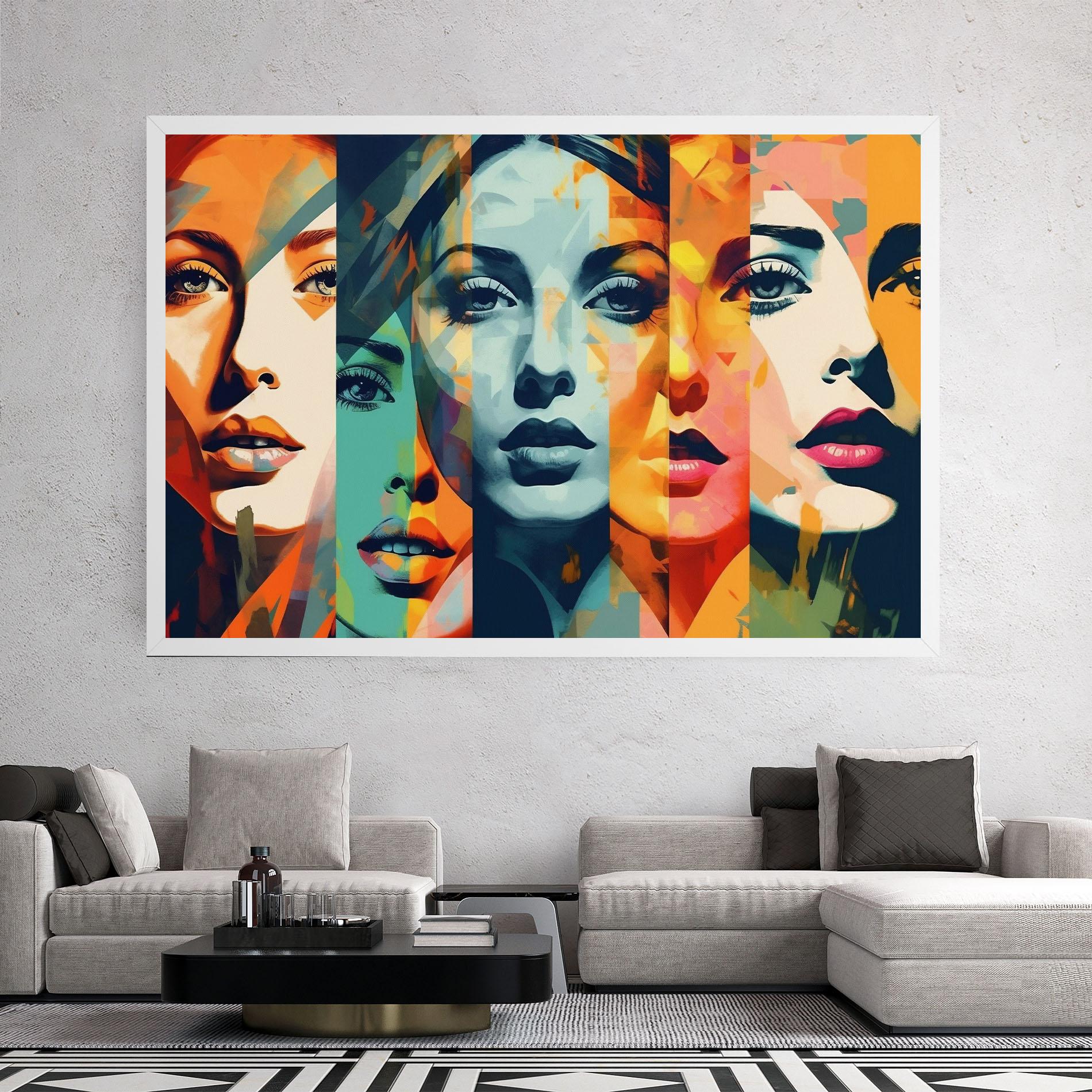 Leinwandbild Abstract Face Collage mockup 2