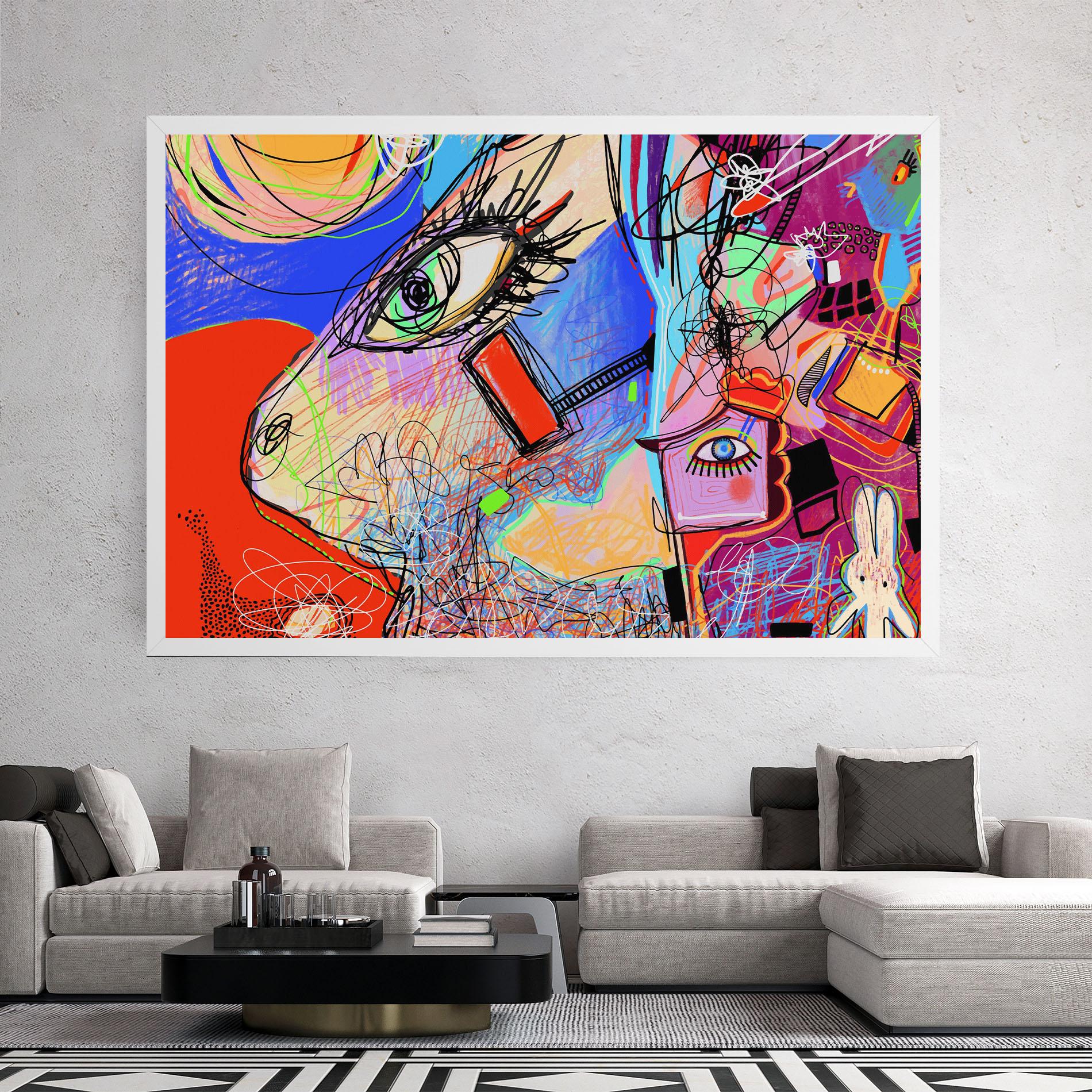 Leinwandbild Animal Eye Art mockup 2