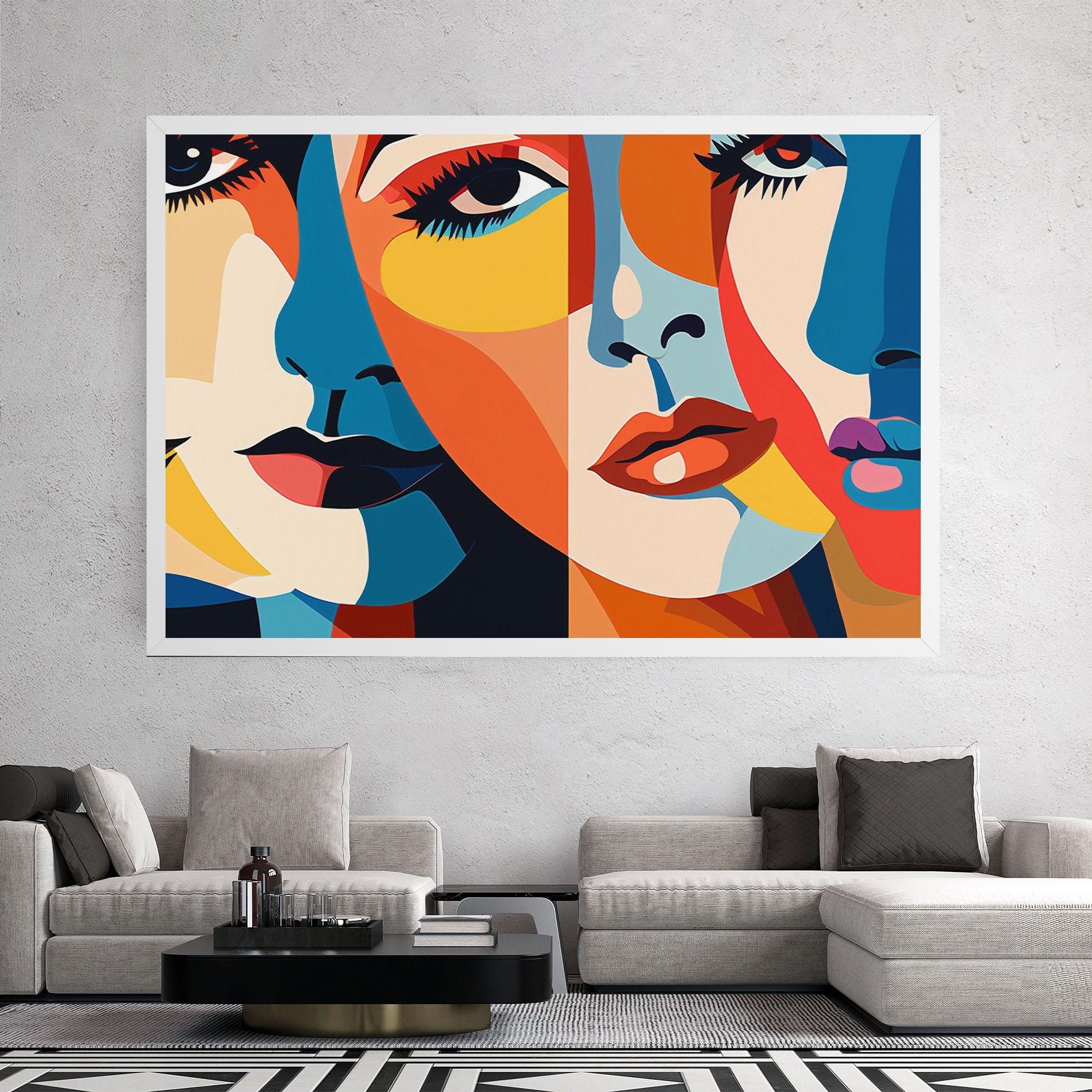 Leinwandbild Beauty Face Collage mockup 2