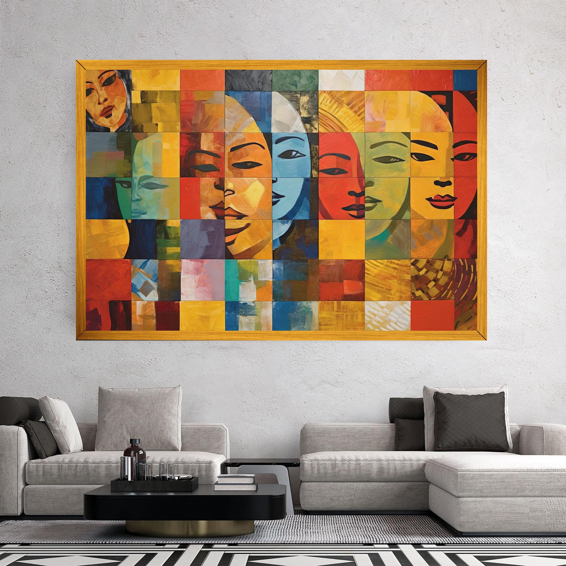 Leinwandbild Abstract Concept Collage mockup 2