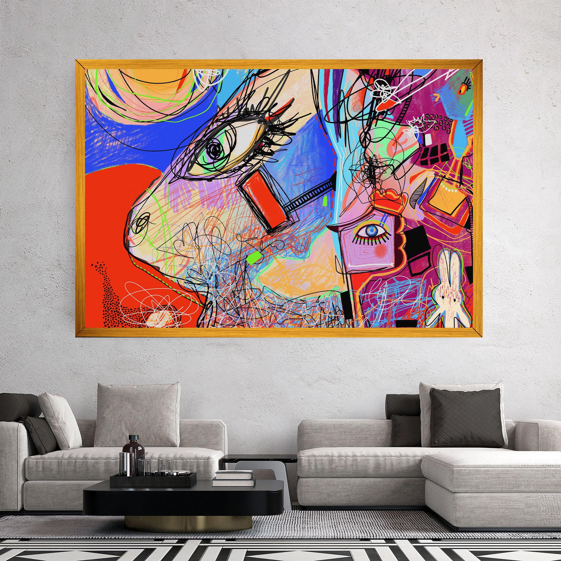 Leinwandbild Animal Eye Art mockup 2