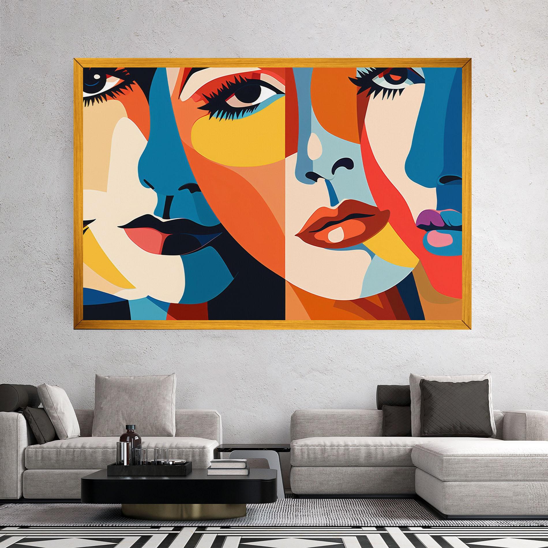 Leinwandbild Beauty Face Collage mockup 2