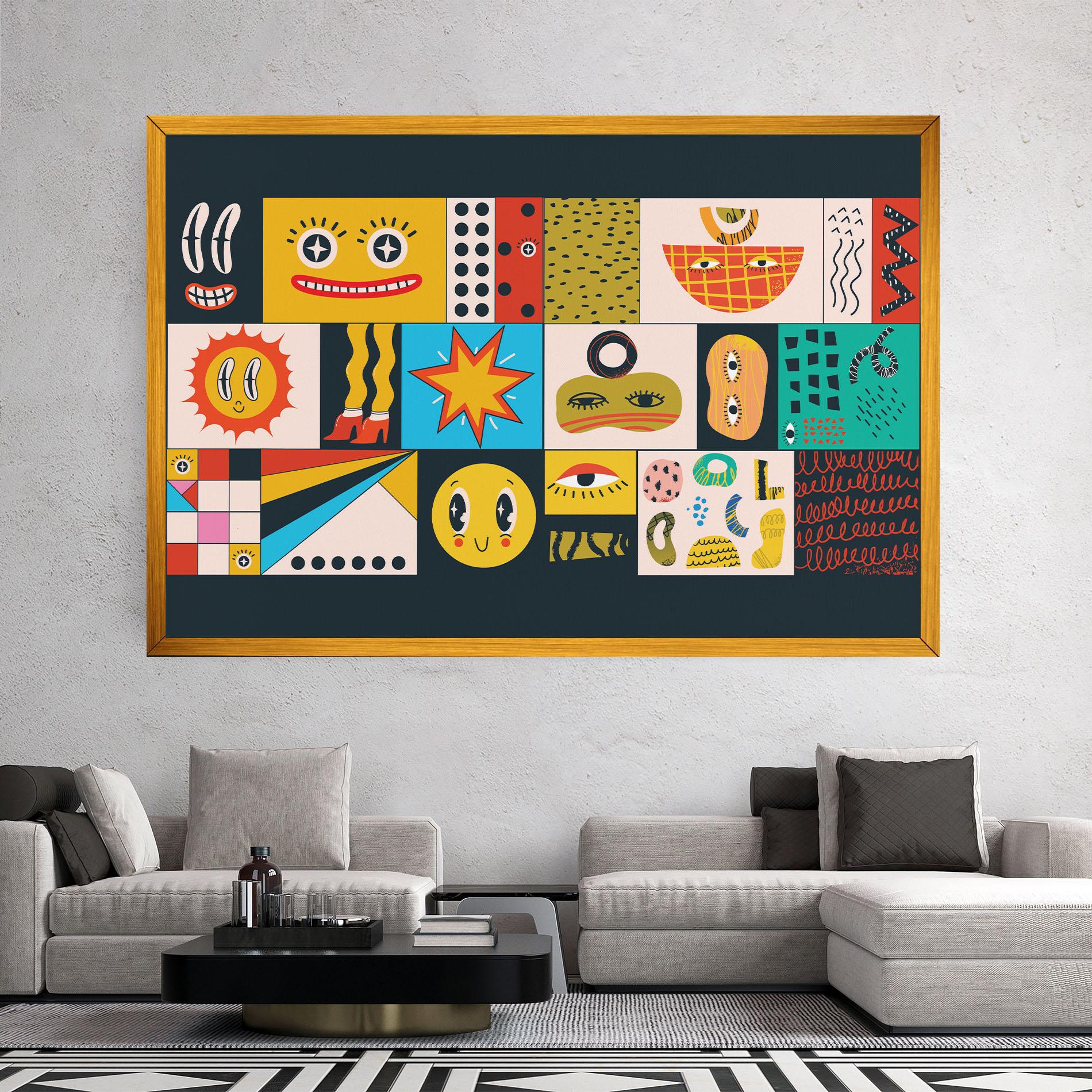 Leinwandbild Cool Eye Shape mockup 2