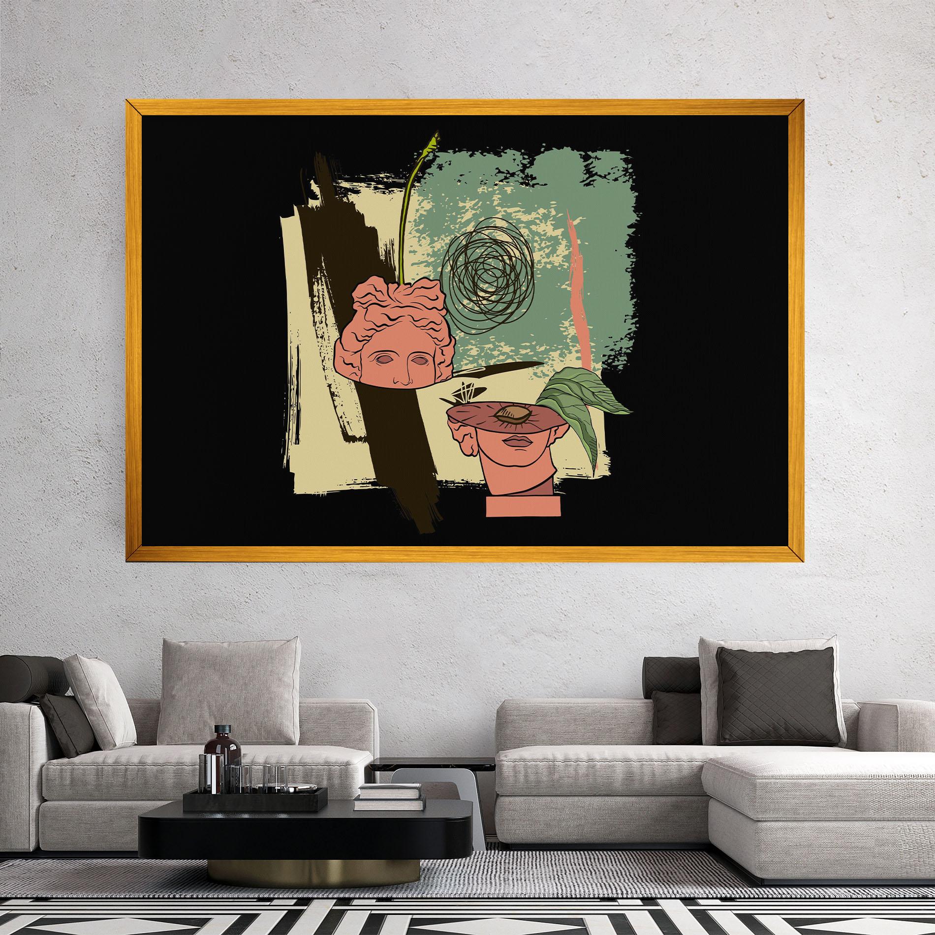 Leinwandbild Statue Fruit mockup 2