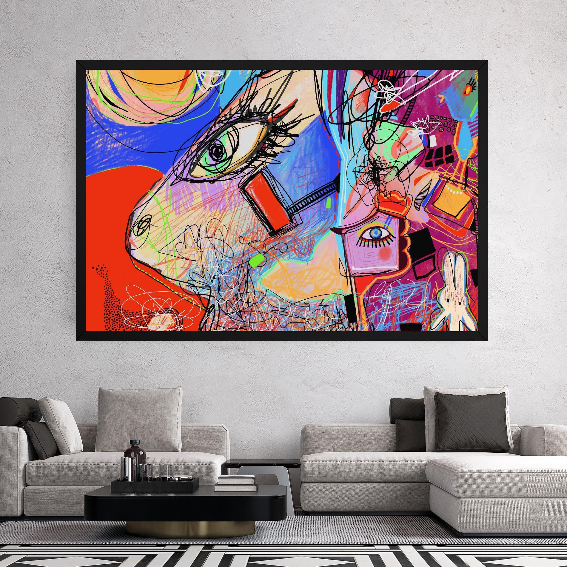 Leinwandbild Animal Eye Art mockup 2