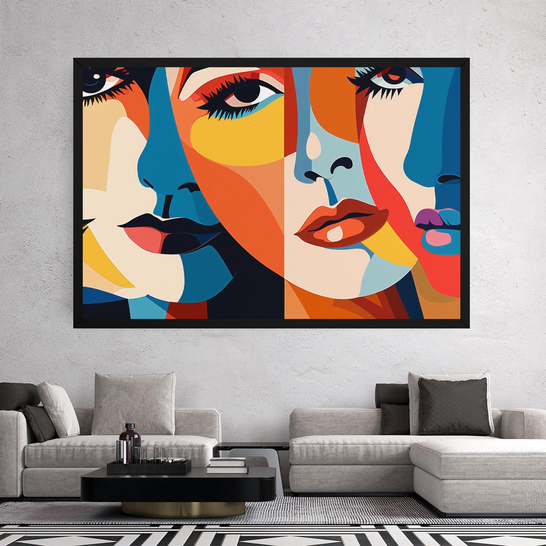 Leinwandbild Beauty Face Collage mockup 2