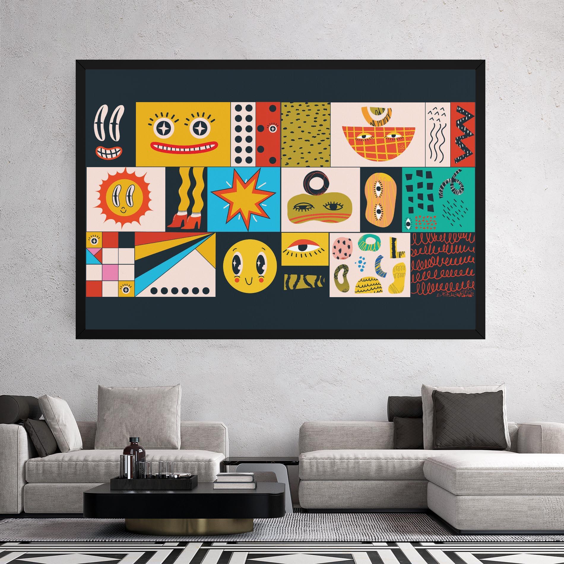 Leinwandbild Cool Eye Shape mockup 2