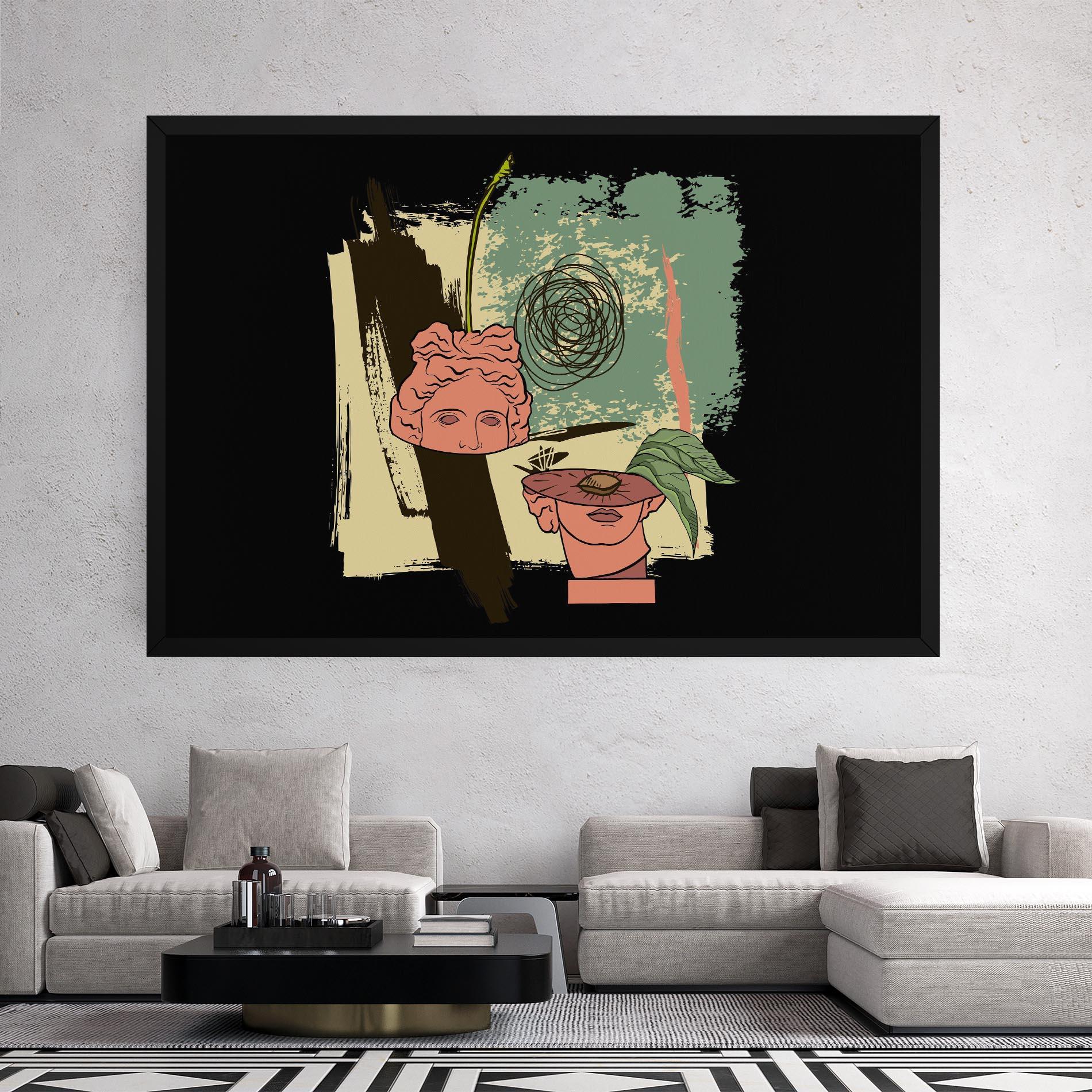 Leinwandbild Statue Fruit mockup 2