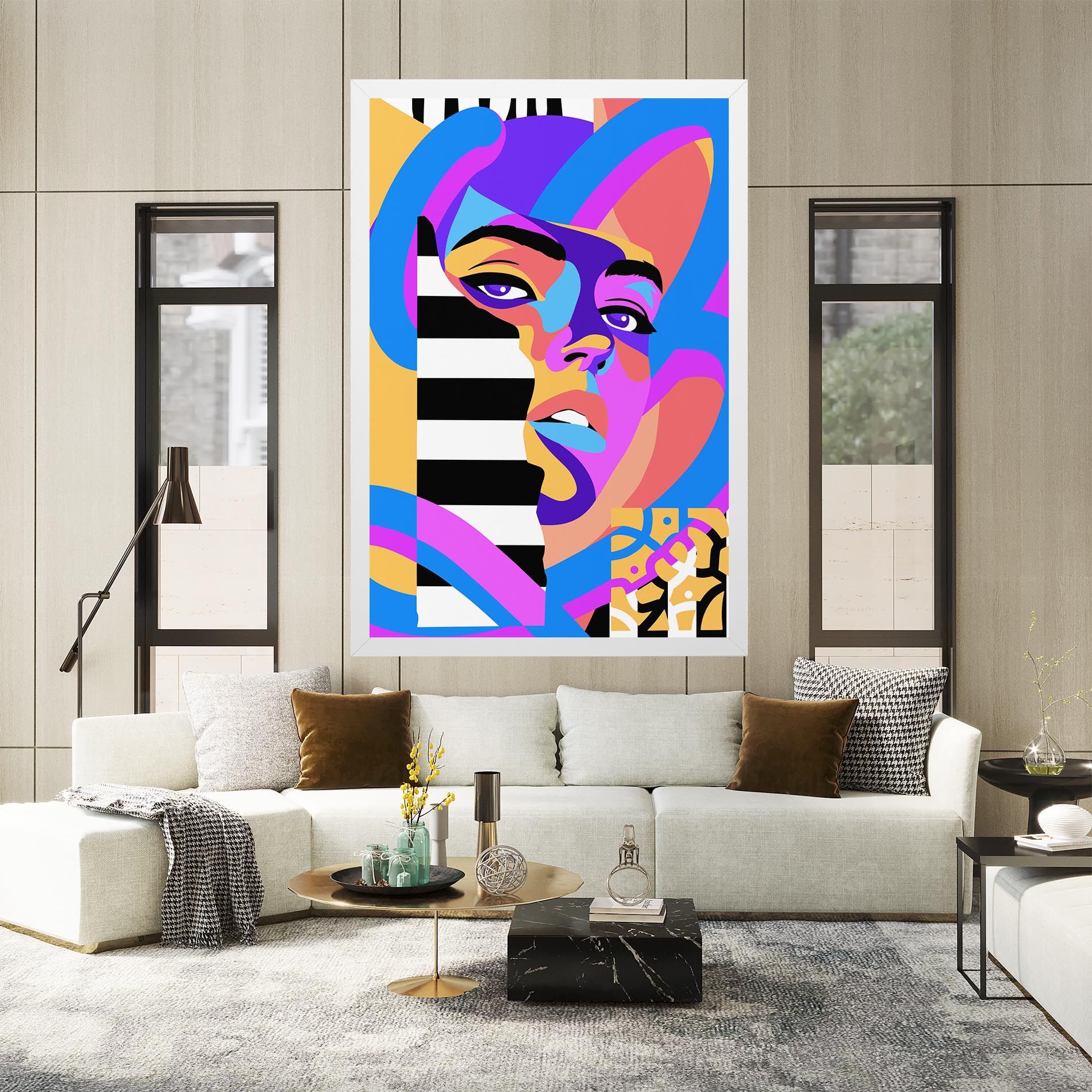 Woman Art Face mockup 2