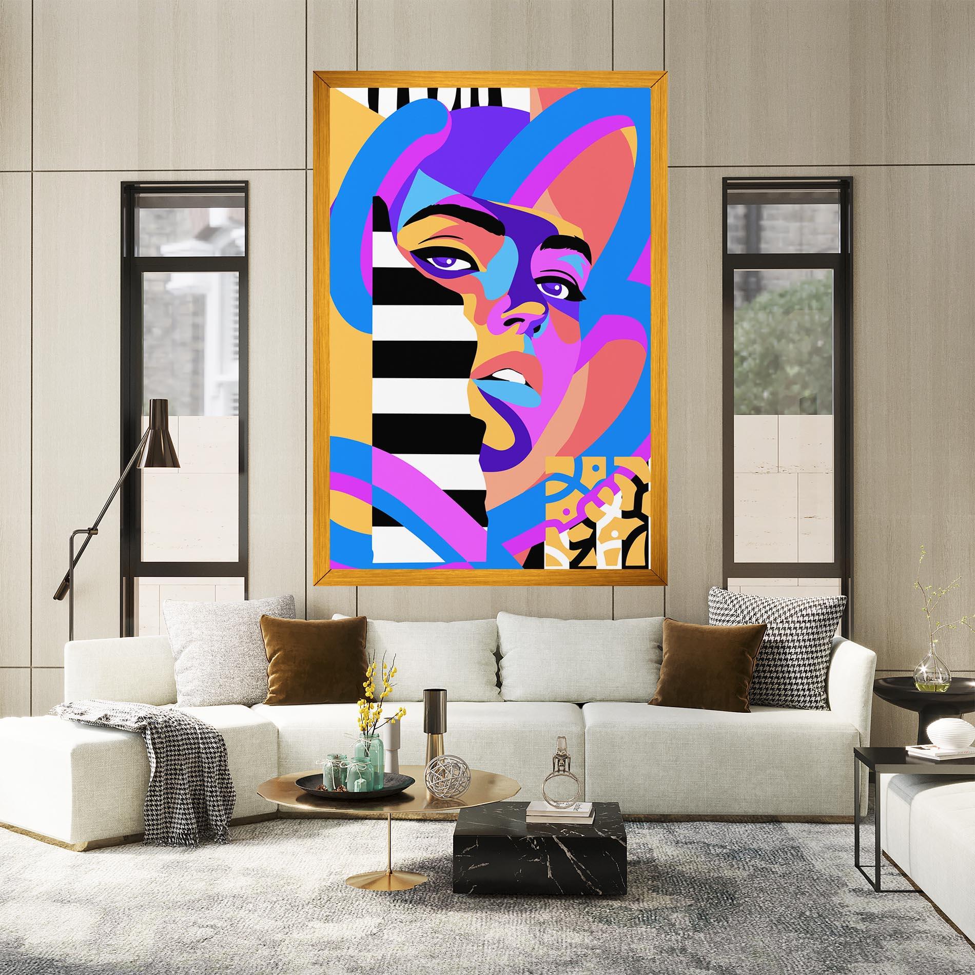 Leinwandbild Woman Art Face mockup 2