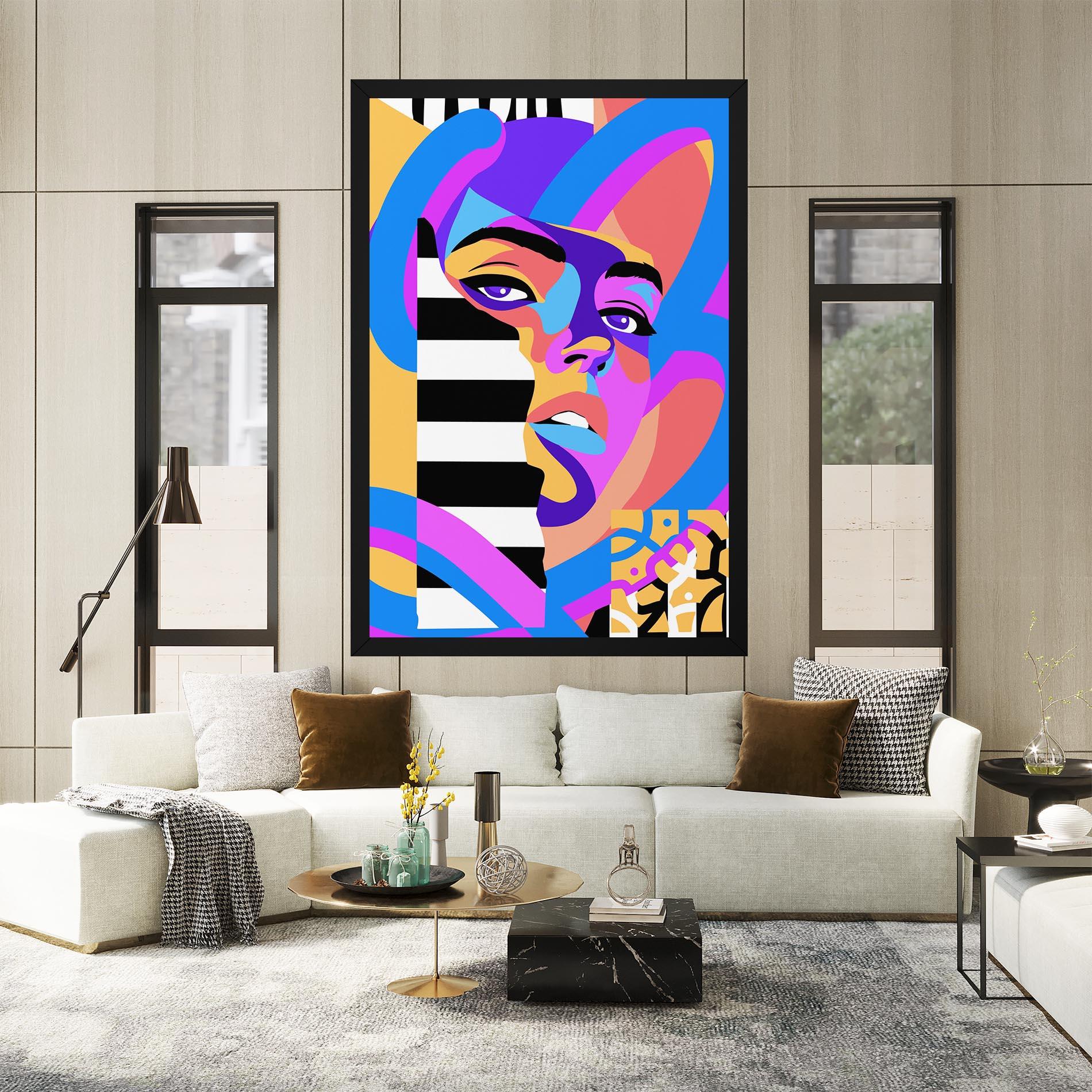 Leinwandbild Woman Art Face mockup 2