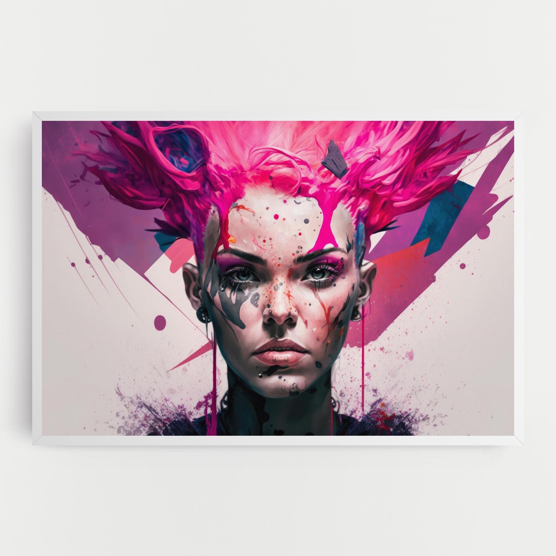 Leinwandbild Abstract Pink Hair mockup 0