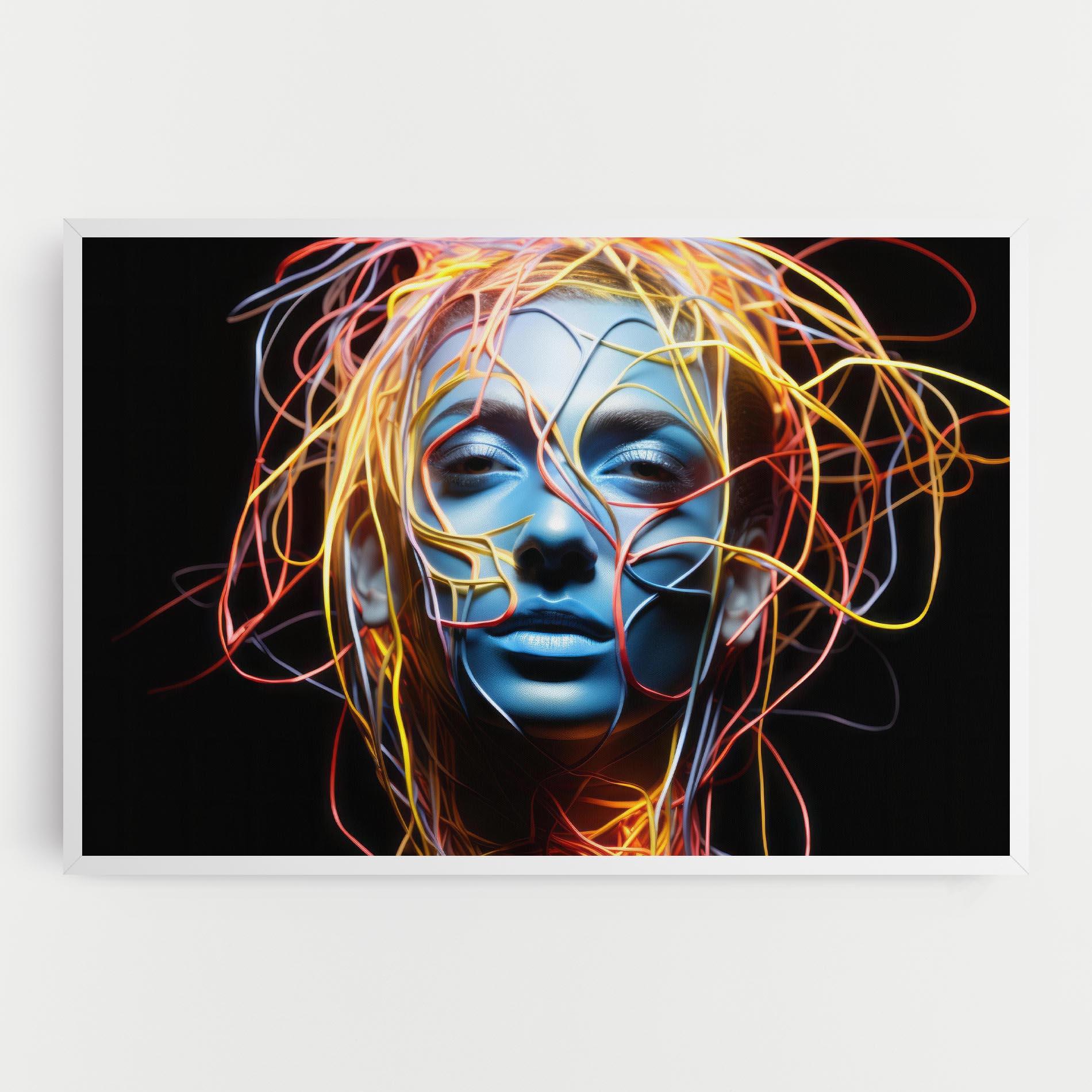 Leinwandbild Neon Lights Hair mockup 0