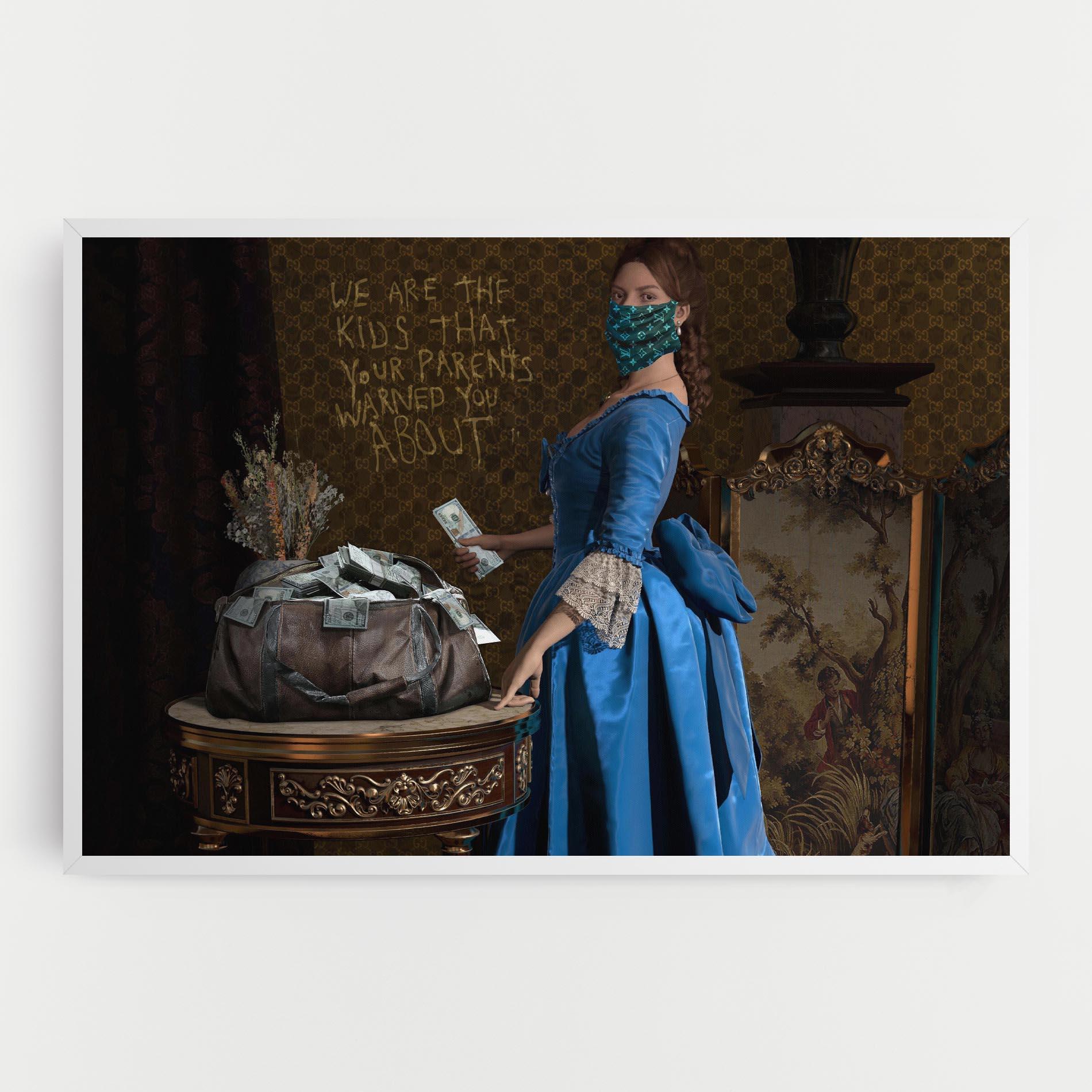 Leinwandbild Vintage Money Heist mockup 0