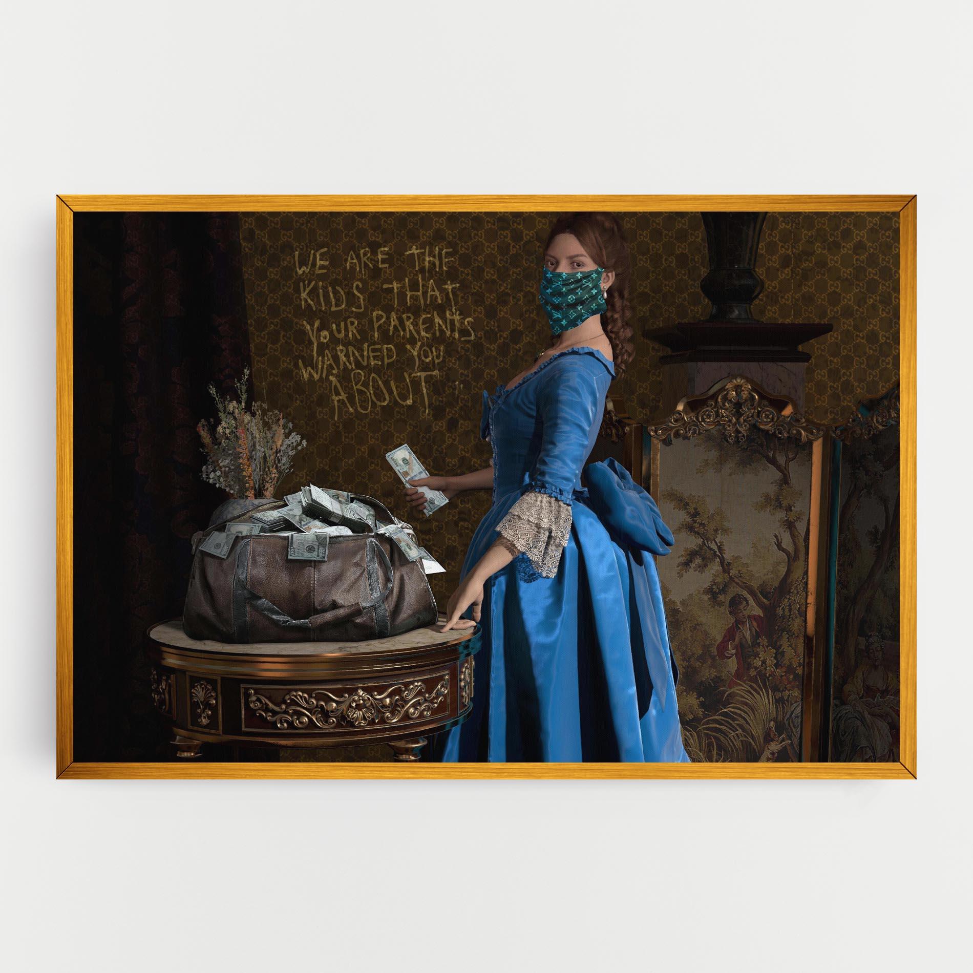 Leinwandbild Vintage Money Heist mockup 0