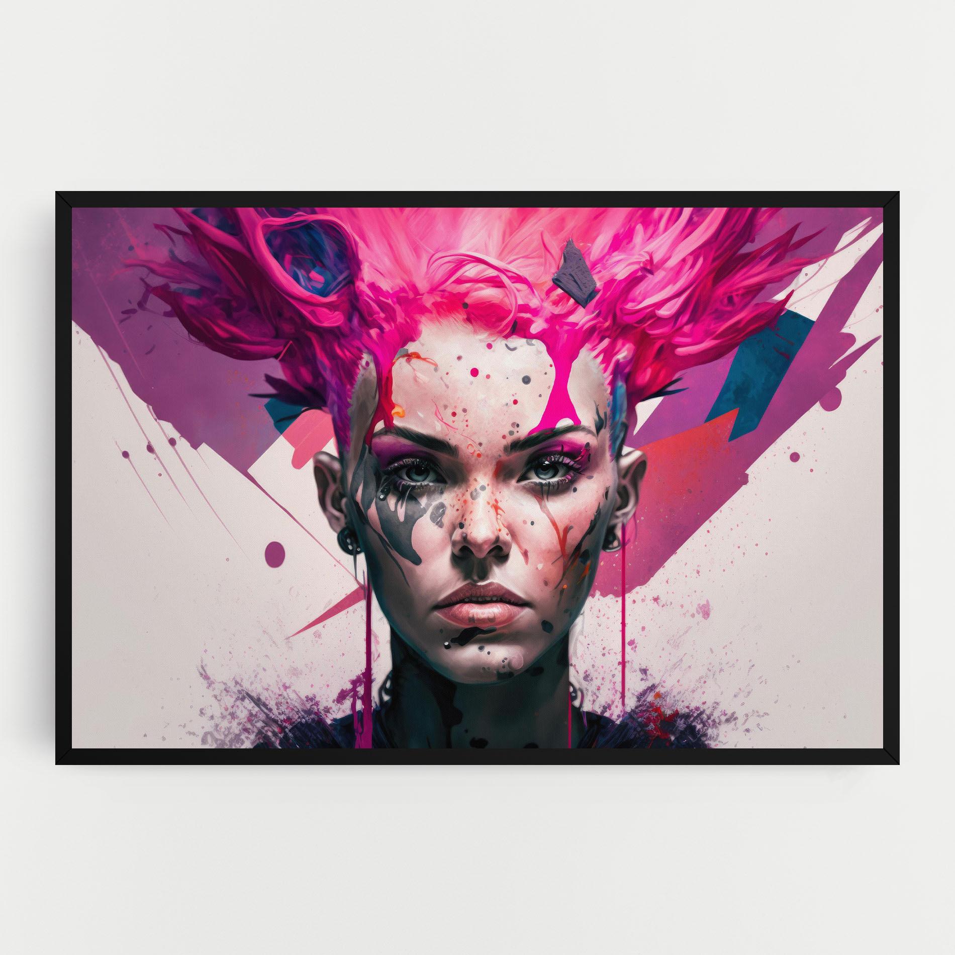 Leinwandbild Abstract Pink Hair mockup 0