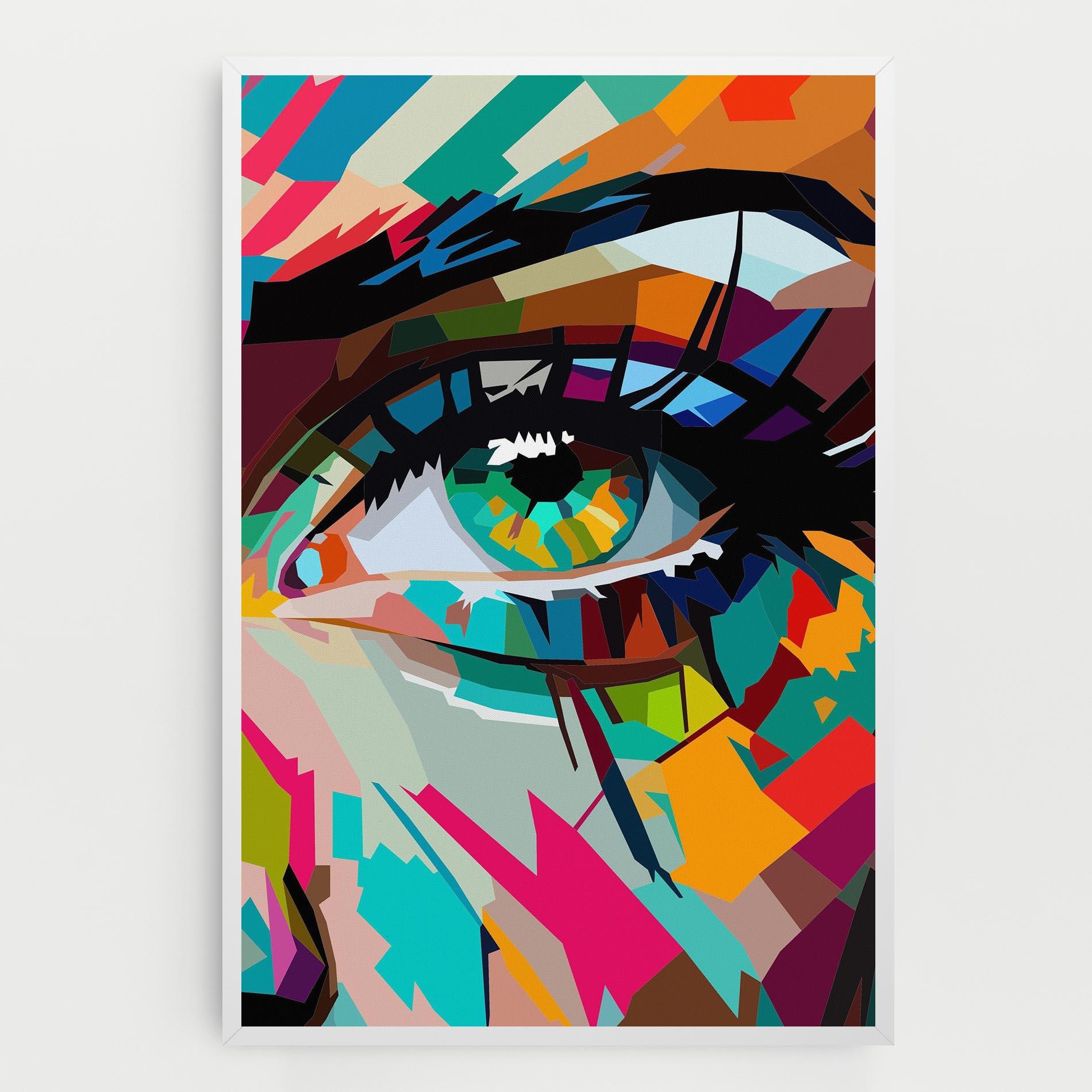 Leinwandbild Colorful Eye mockup 0