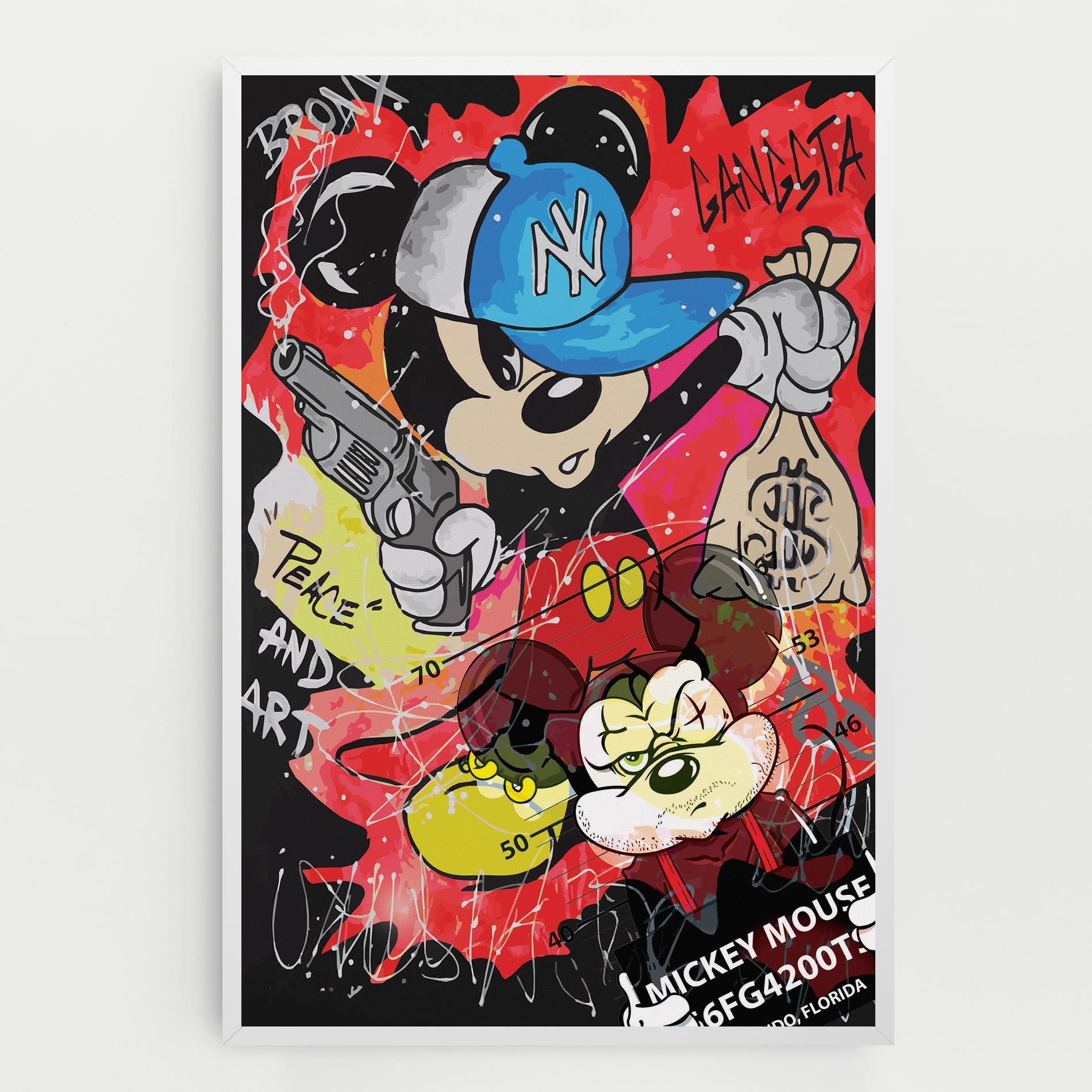 Leinwandbild Gangsta Mickey mockup 0