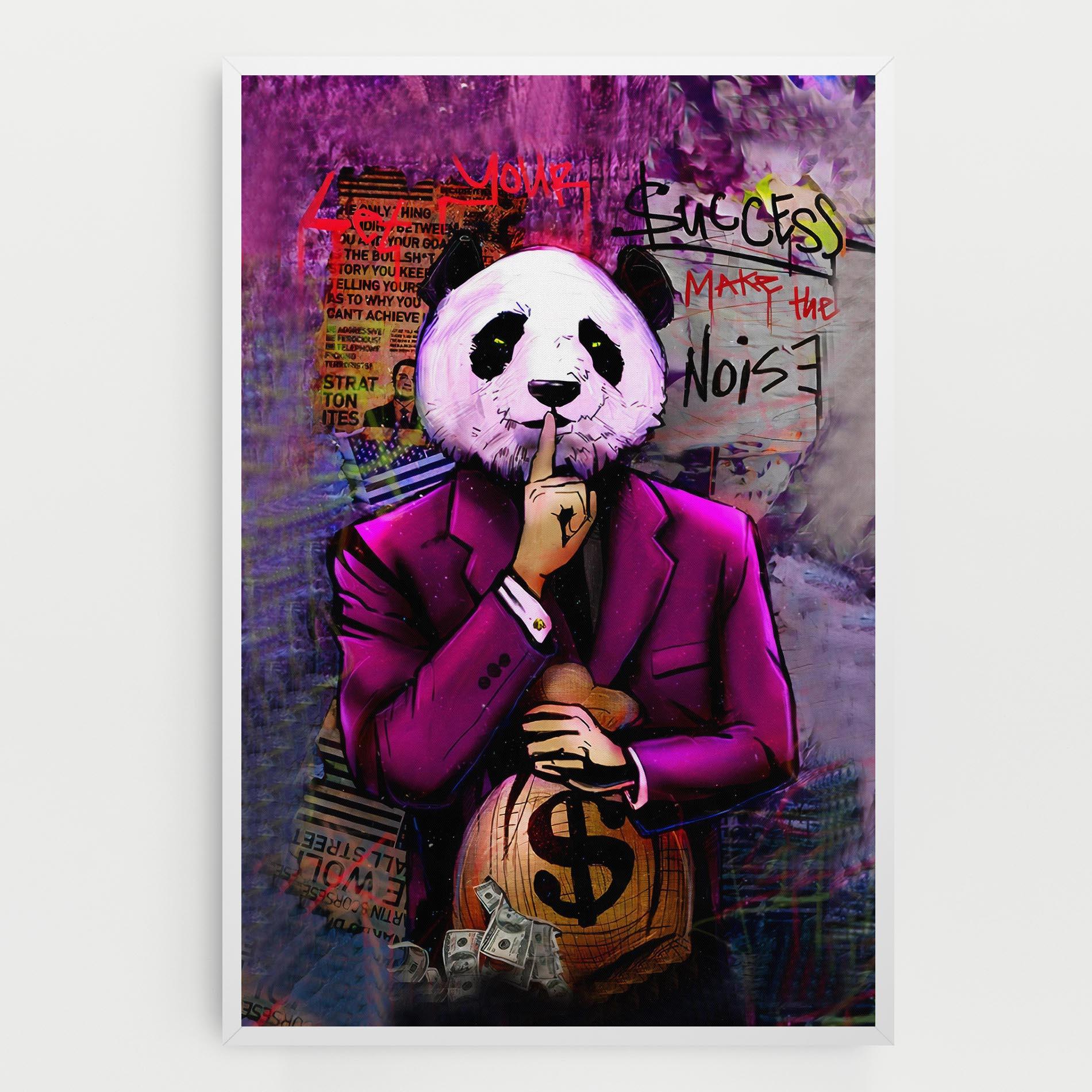 Leinwandbild Silence Panda mockup 0