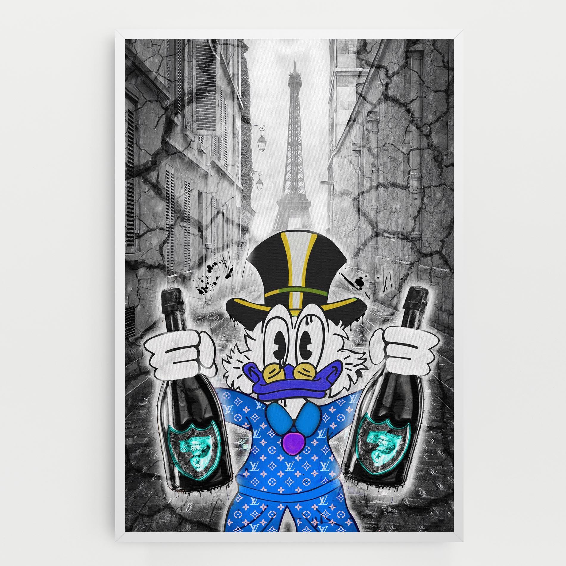 Leinwandbild Wheres My Champagne Blue mockup 0