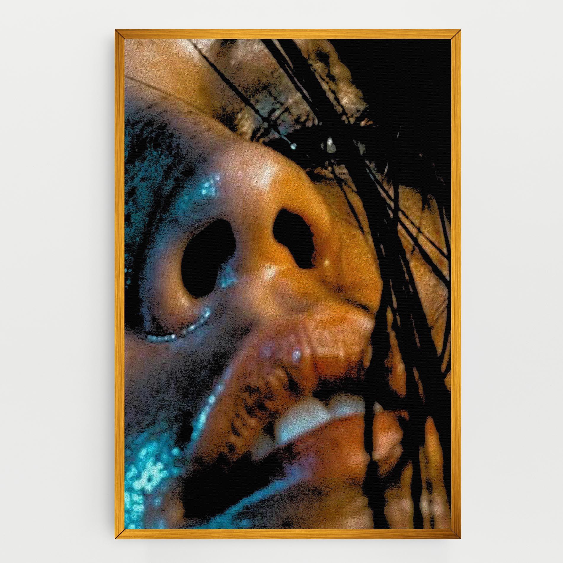 Leinwandbild Blue Light Face mockup 0