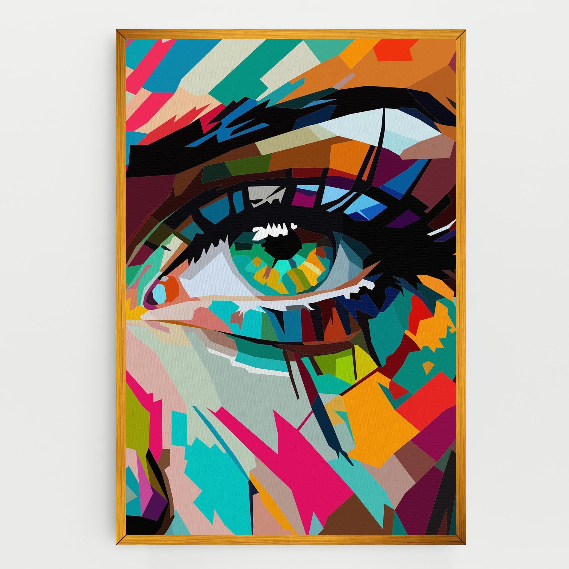 Leinwandbild Colorful Eye mockup 0