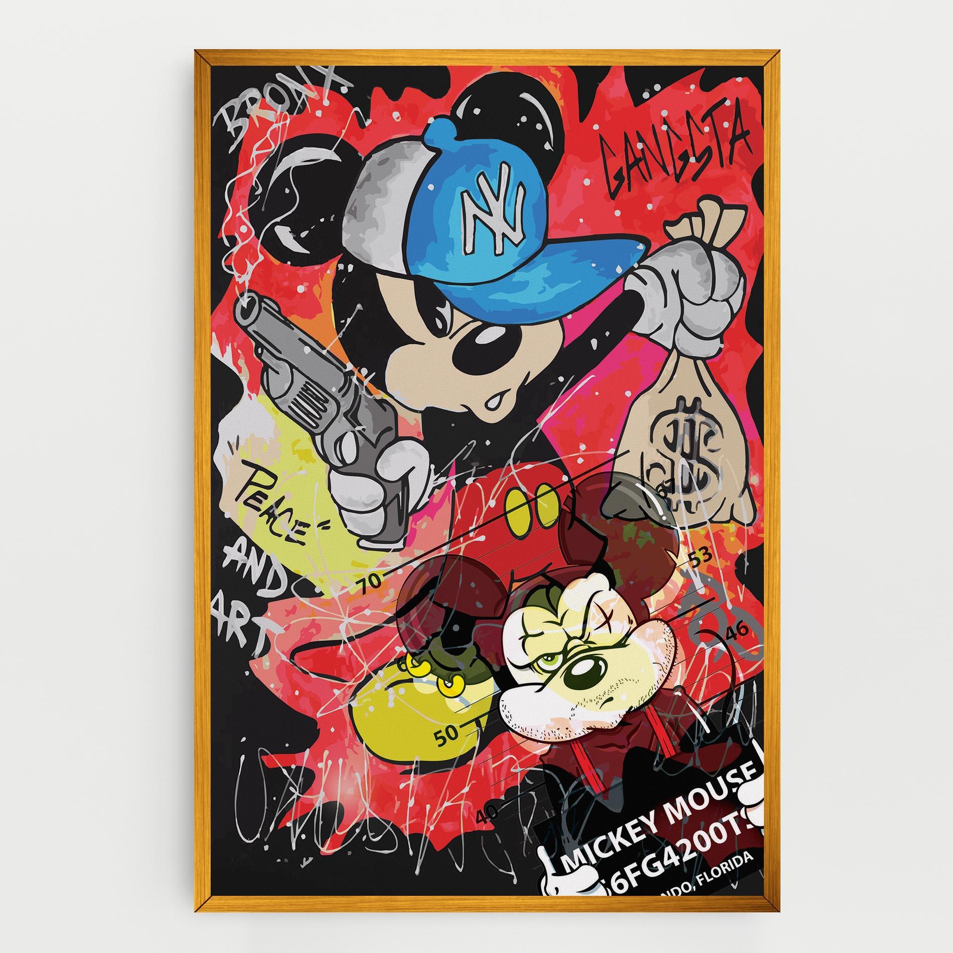 Leinwandbild Gangsta Mickey mockup 0