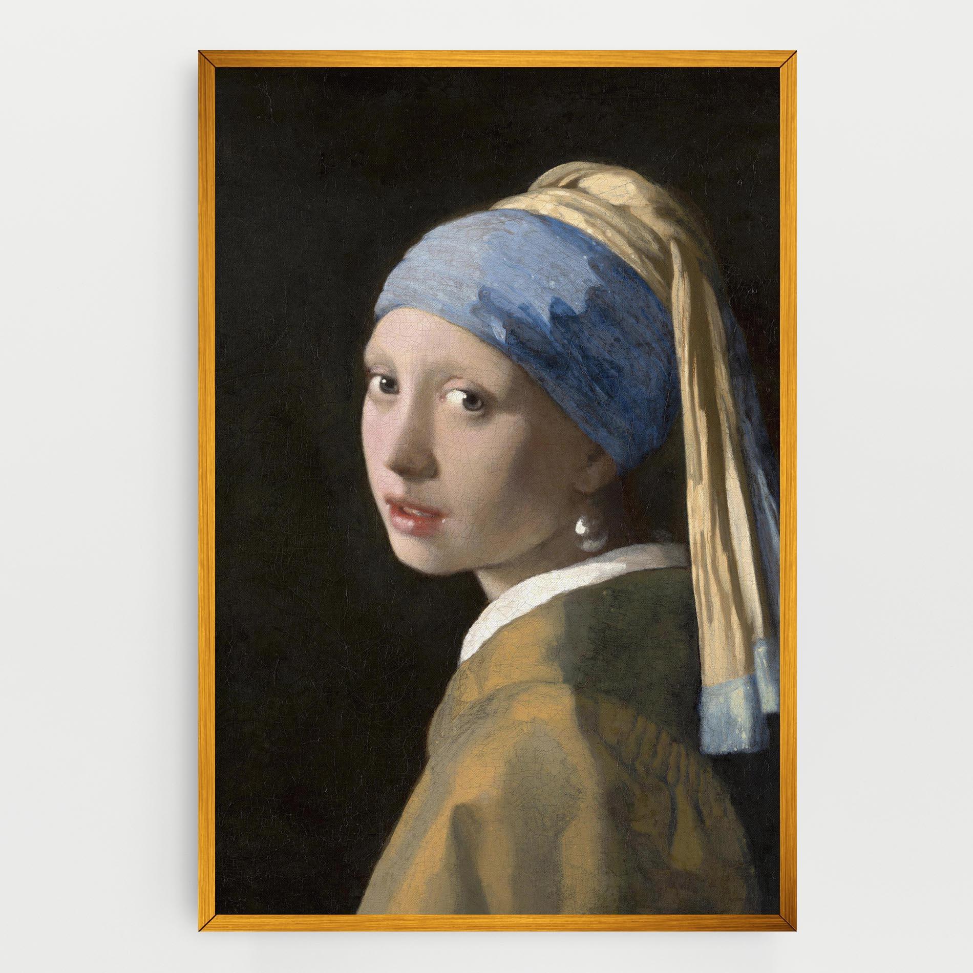 Leinwandbild Girl With A Pearl mockup 0