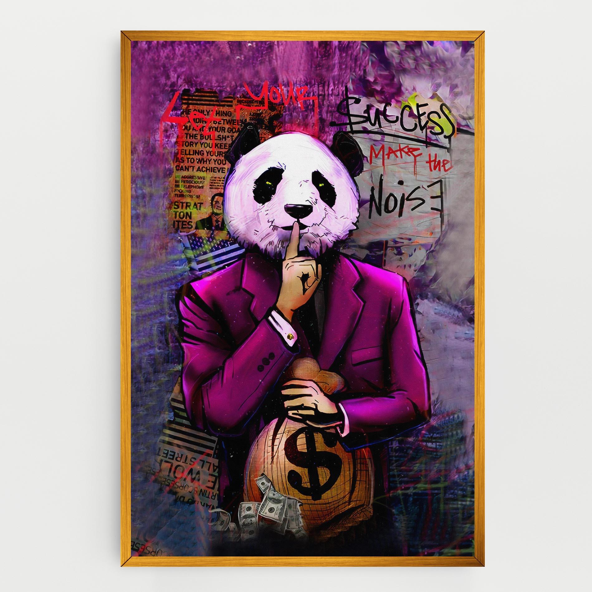 Leinwandbild Silence Panda mockup 0