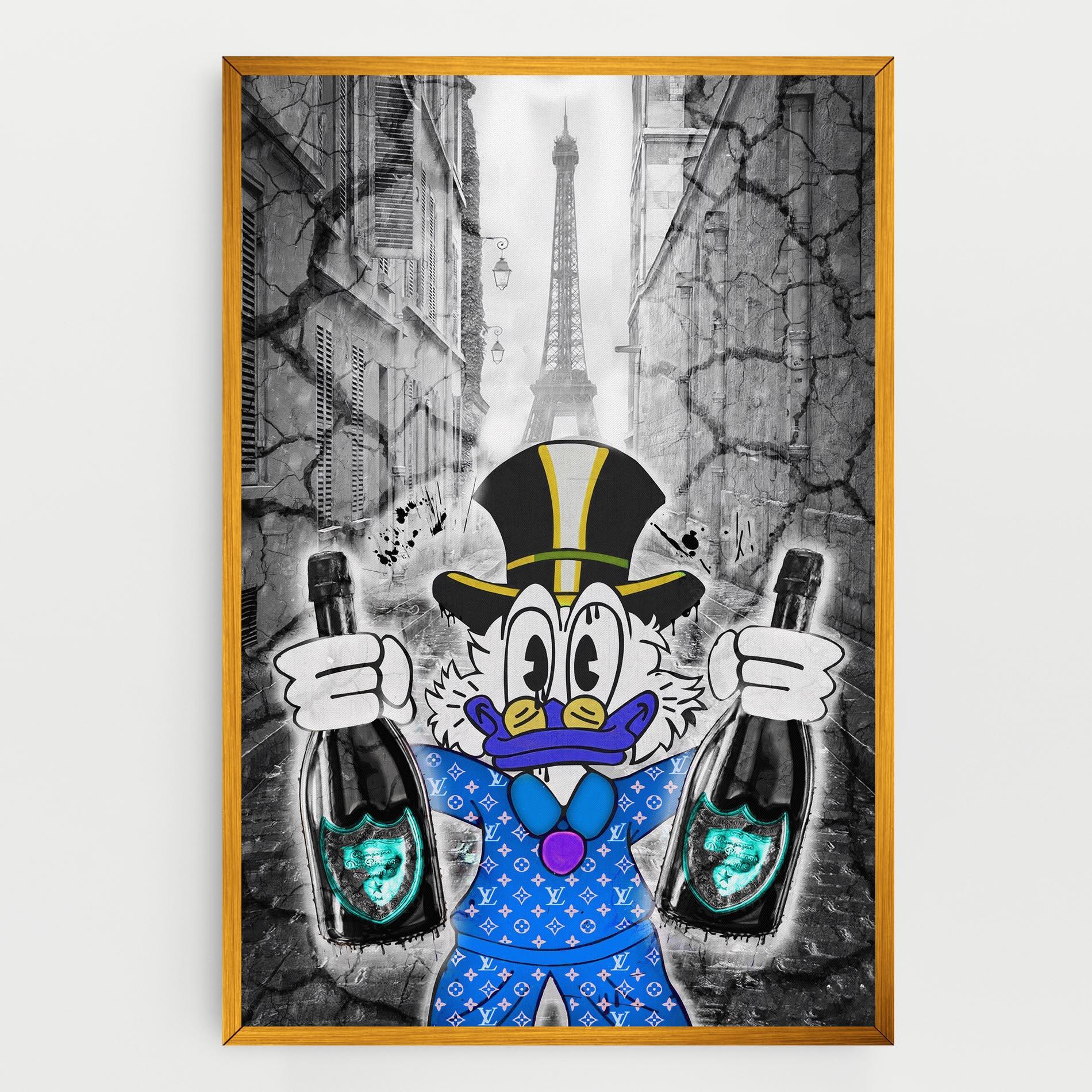 Leinwandbild Wheres My Champagne Blue mockup 0