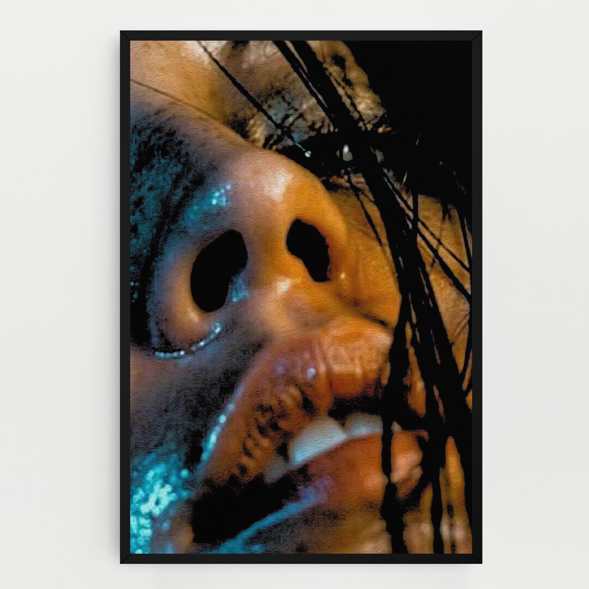 Leinwandbild Blue Light Face mockup 0