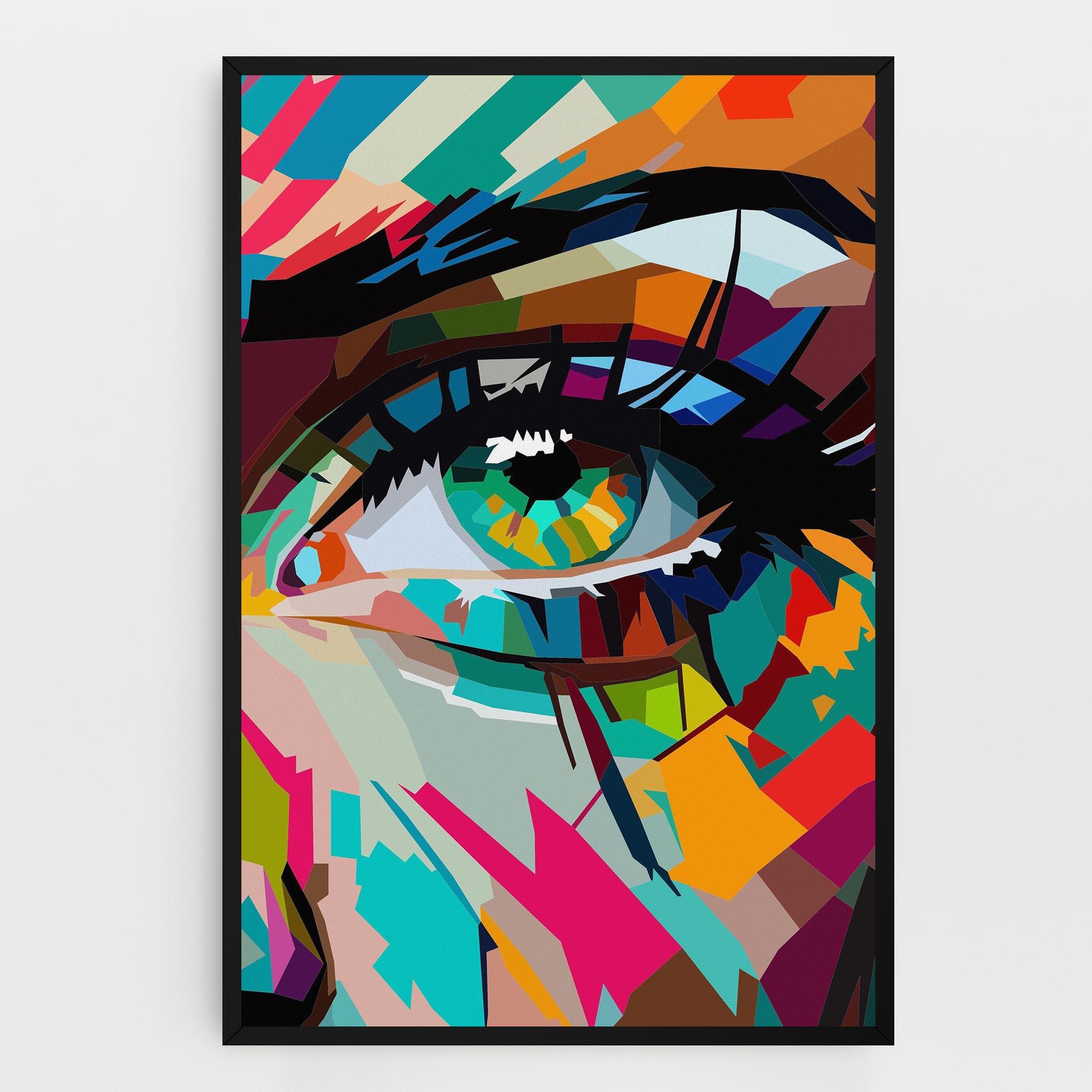 Leinwandbild Colorful Eye mockup 0