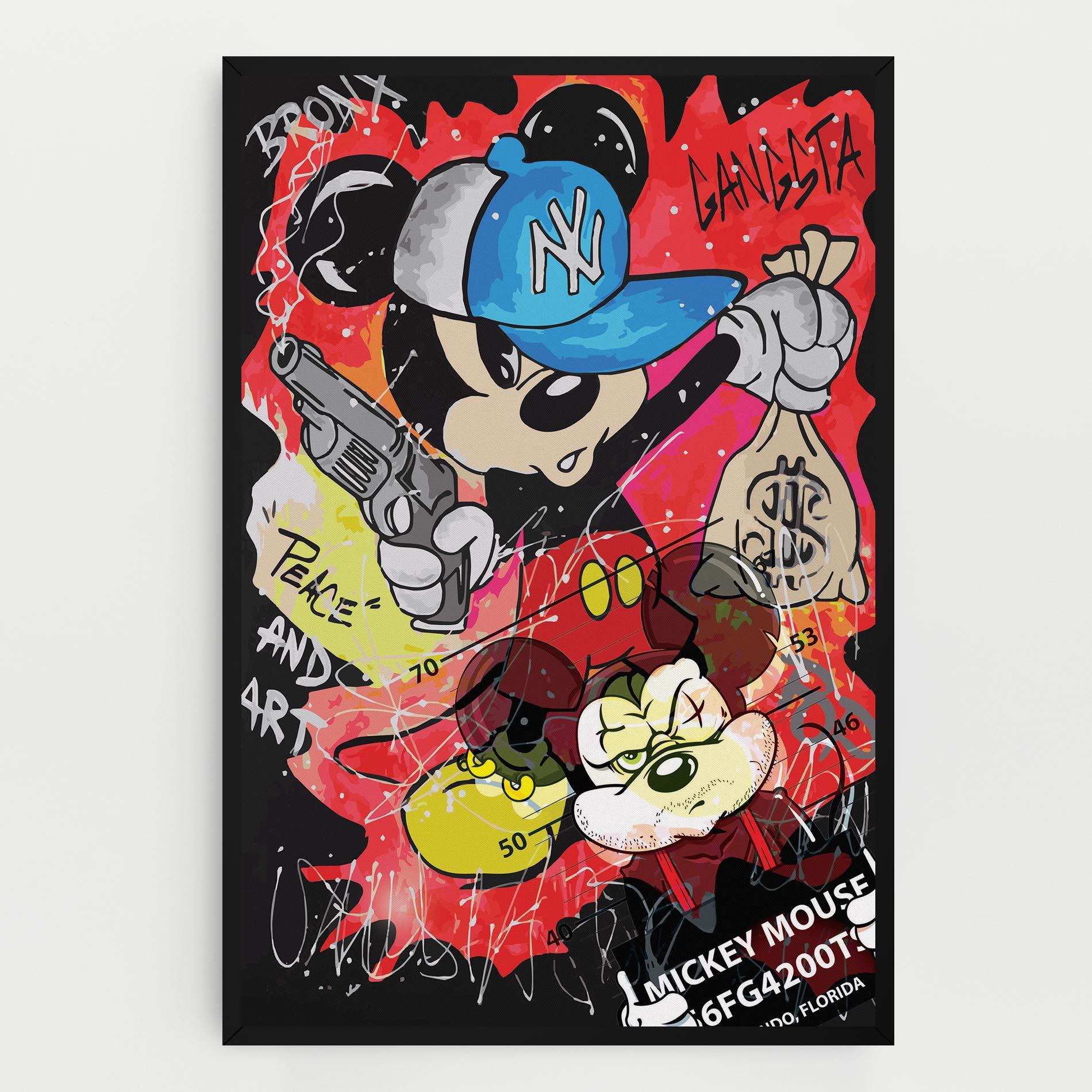 Leinwandbild Gangsta Mickey mockup 0