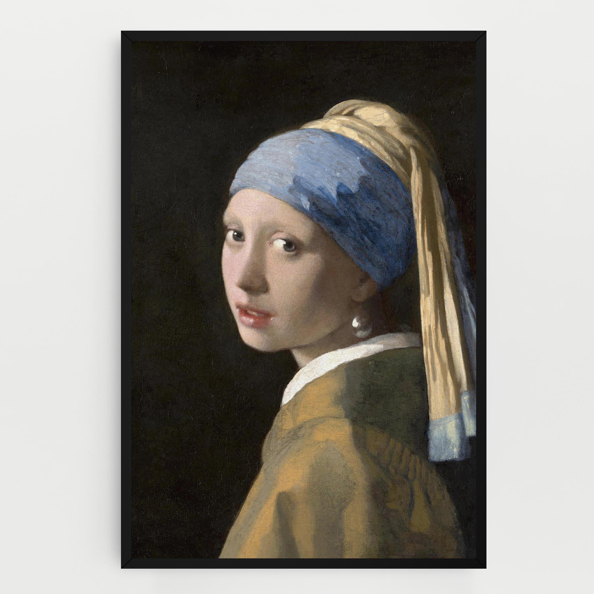 Leinwandbild Girl With A Pearl mockup 0