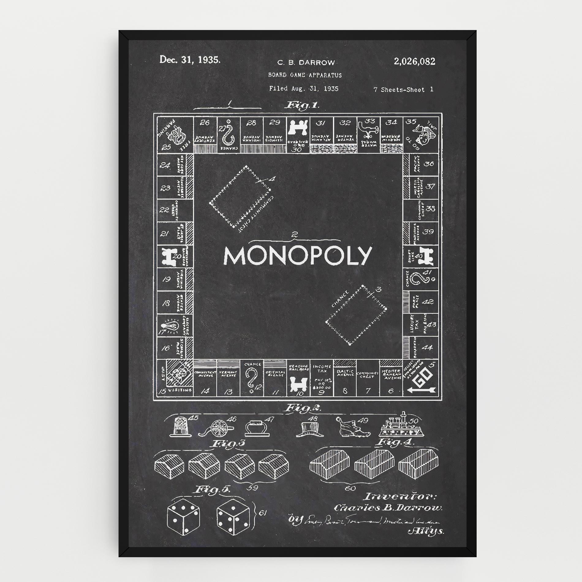 Leinwandbild Monopoly Board mockup 0