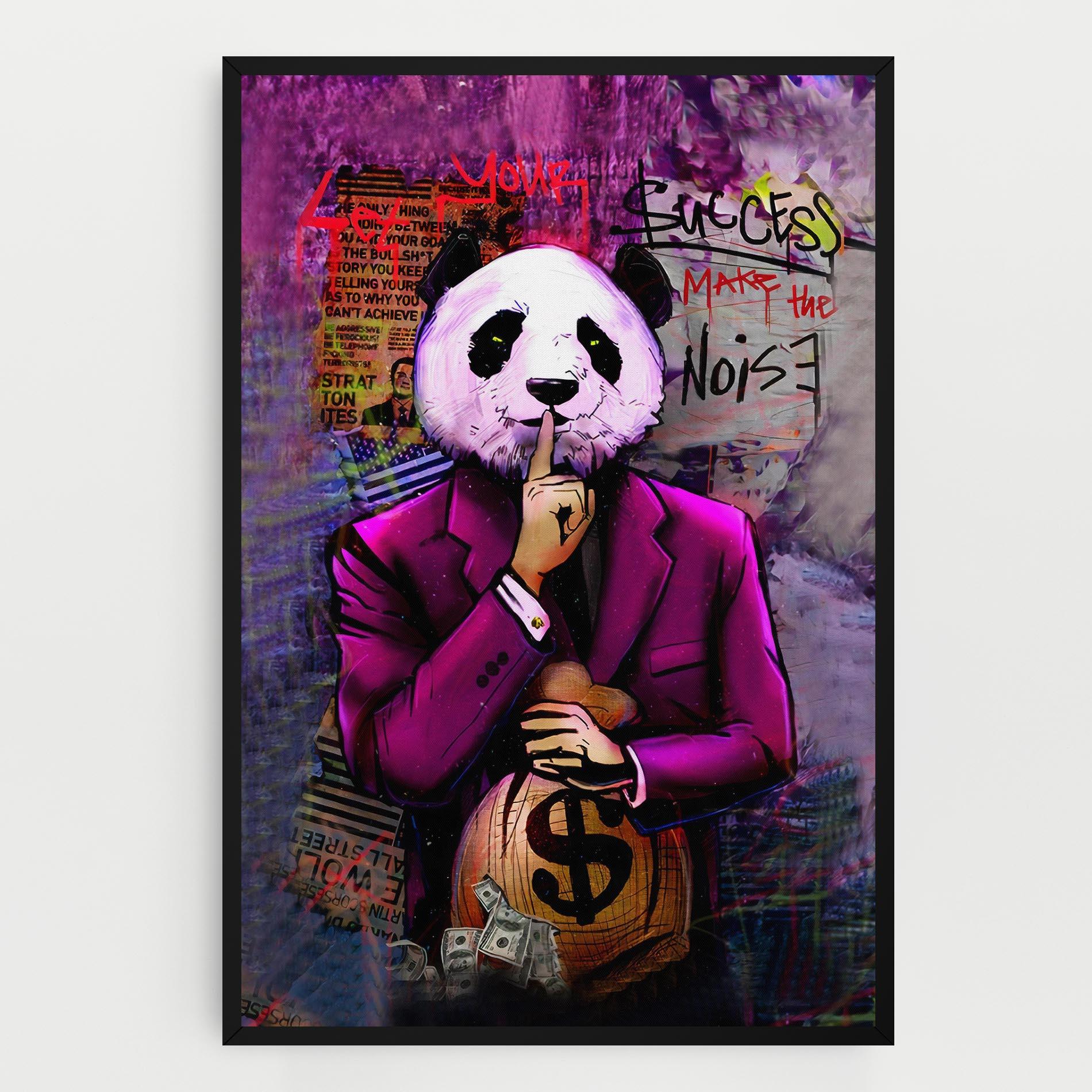 Leinwandbild Silence Panda mockup 0