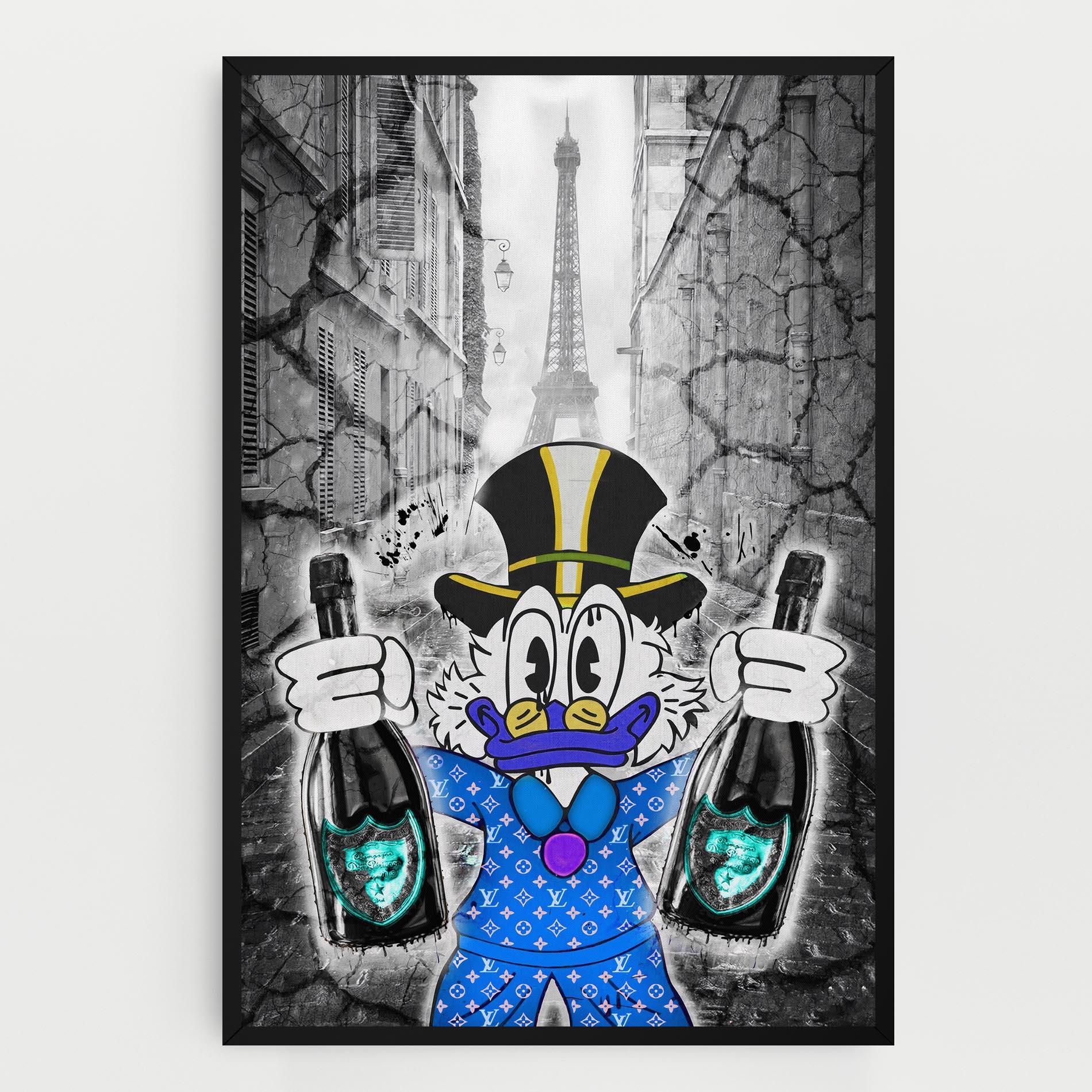 Leinwandbild Wheres My Champagne Blue mockup 0