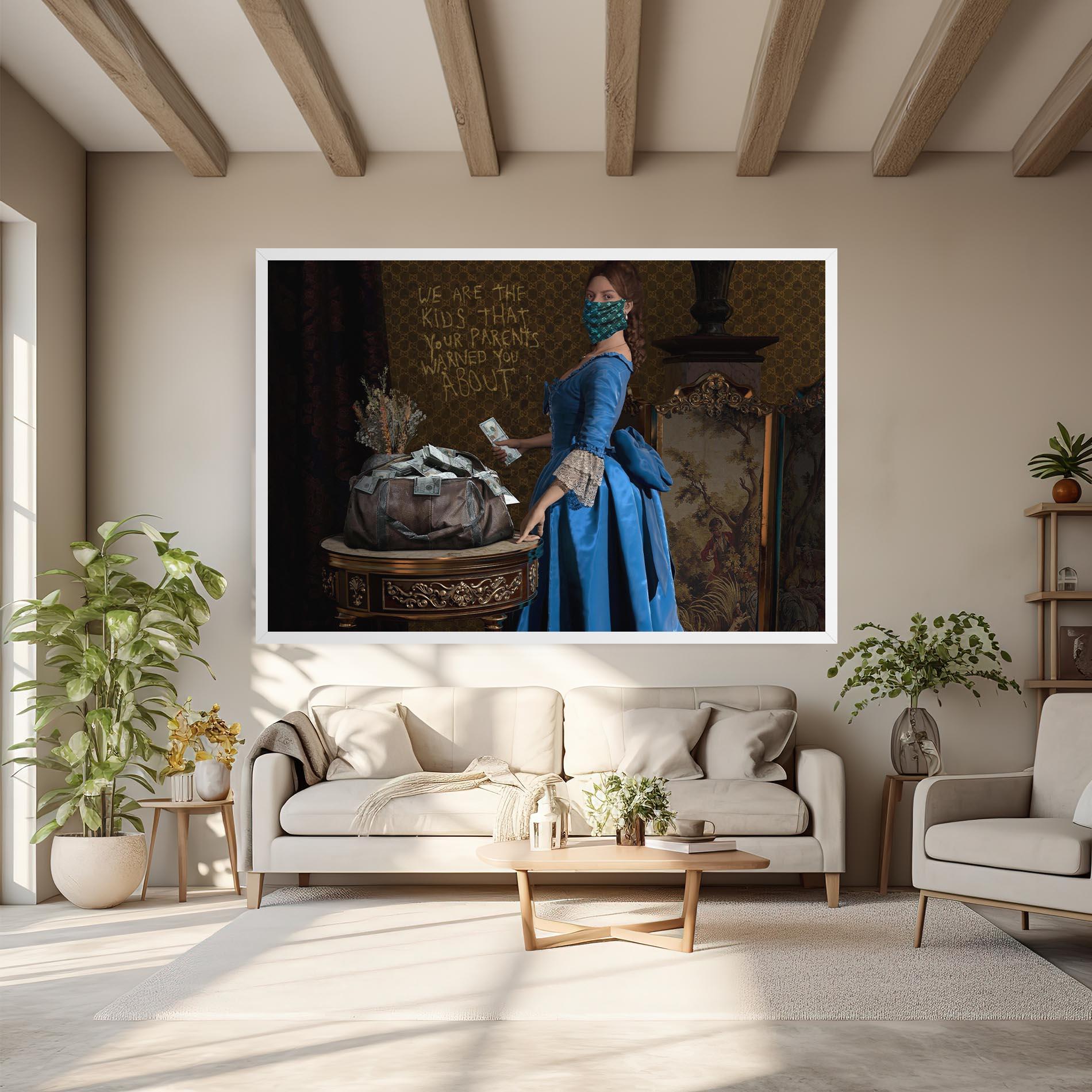 Leinwandbild Vintage Money Heist mockup 6