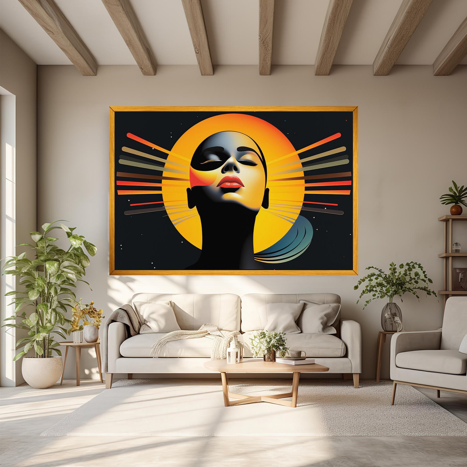 Leinwandbild Synthetic Dreamy Profile mockup 6