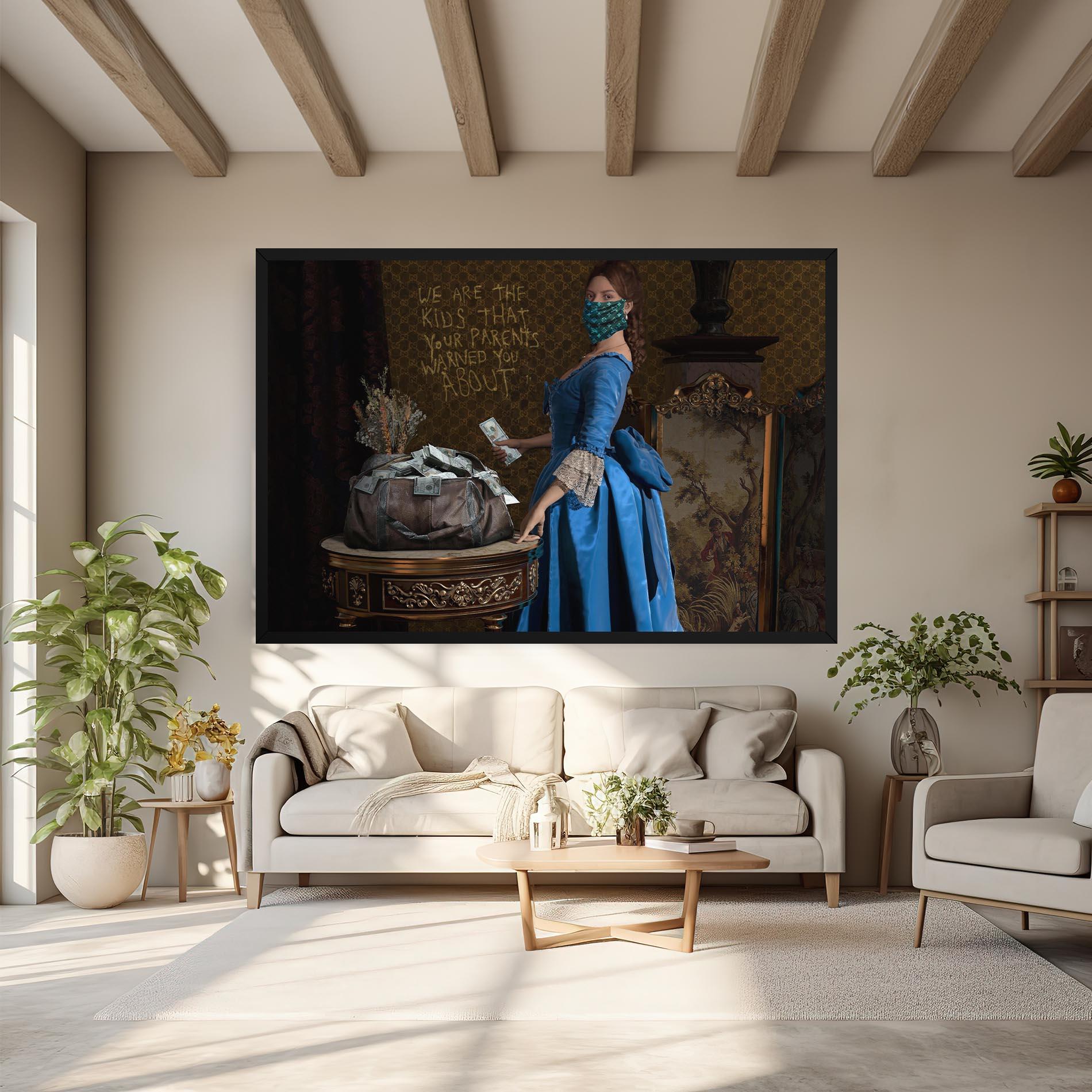 Leinwandbild Vintage Money Heist mockup 6