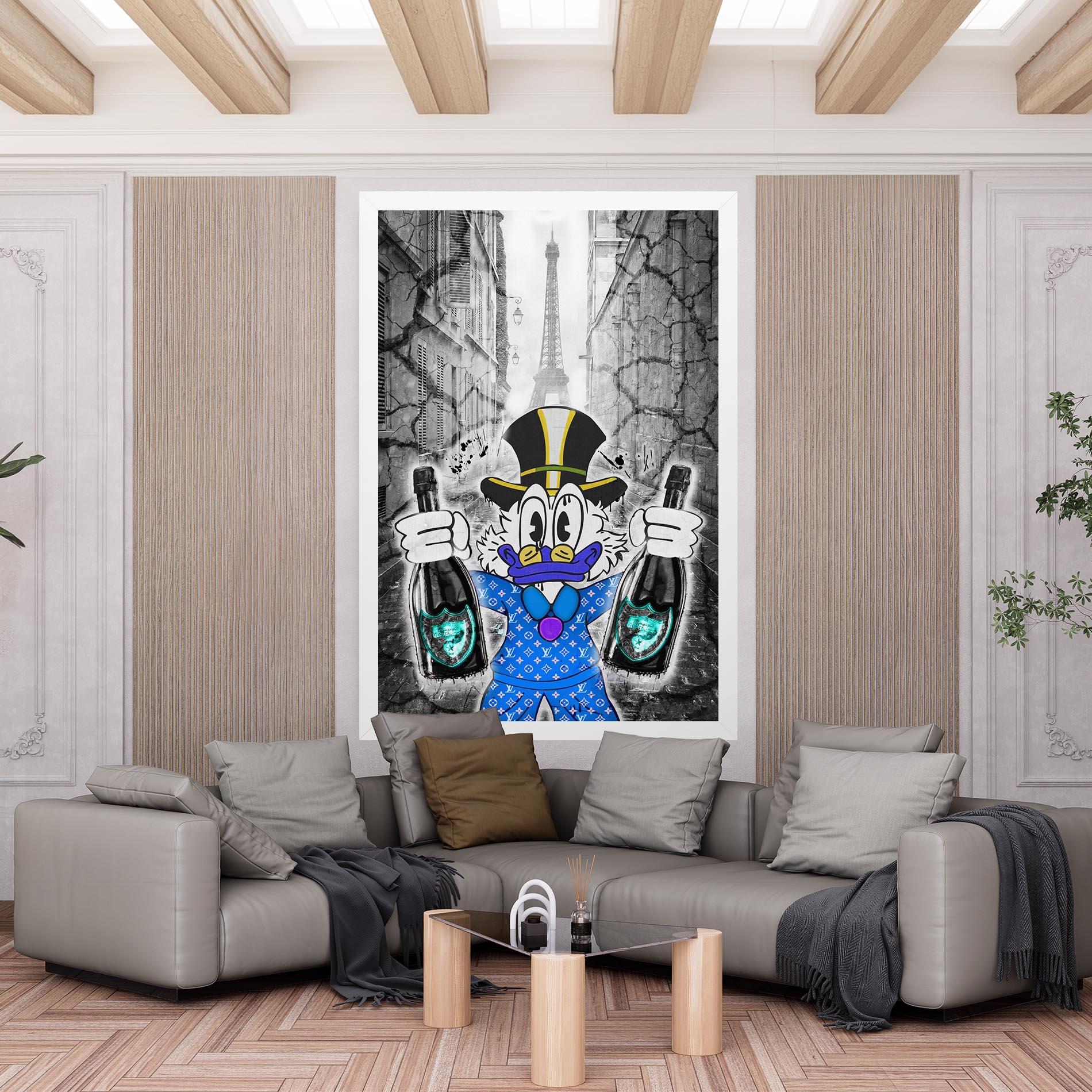 Leinwandbild Wheres My Champagne Blue mockup 6