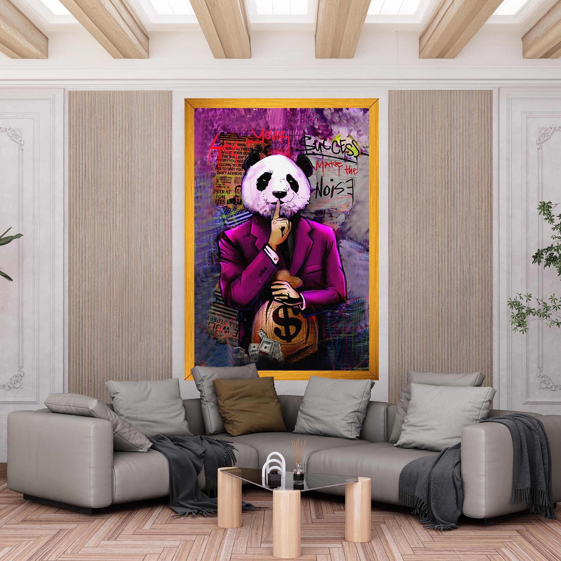 Leinwandbild Silence Panda mockup 6