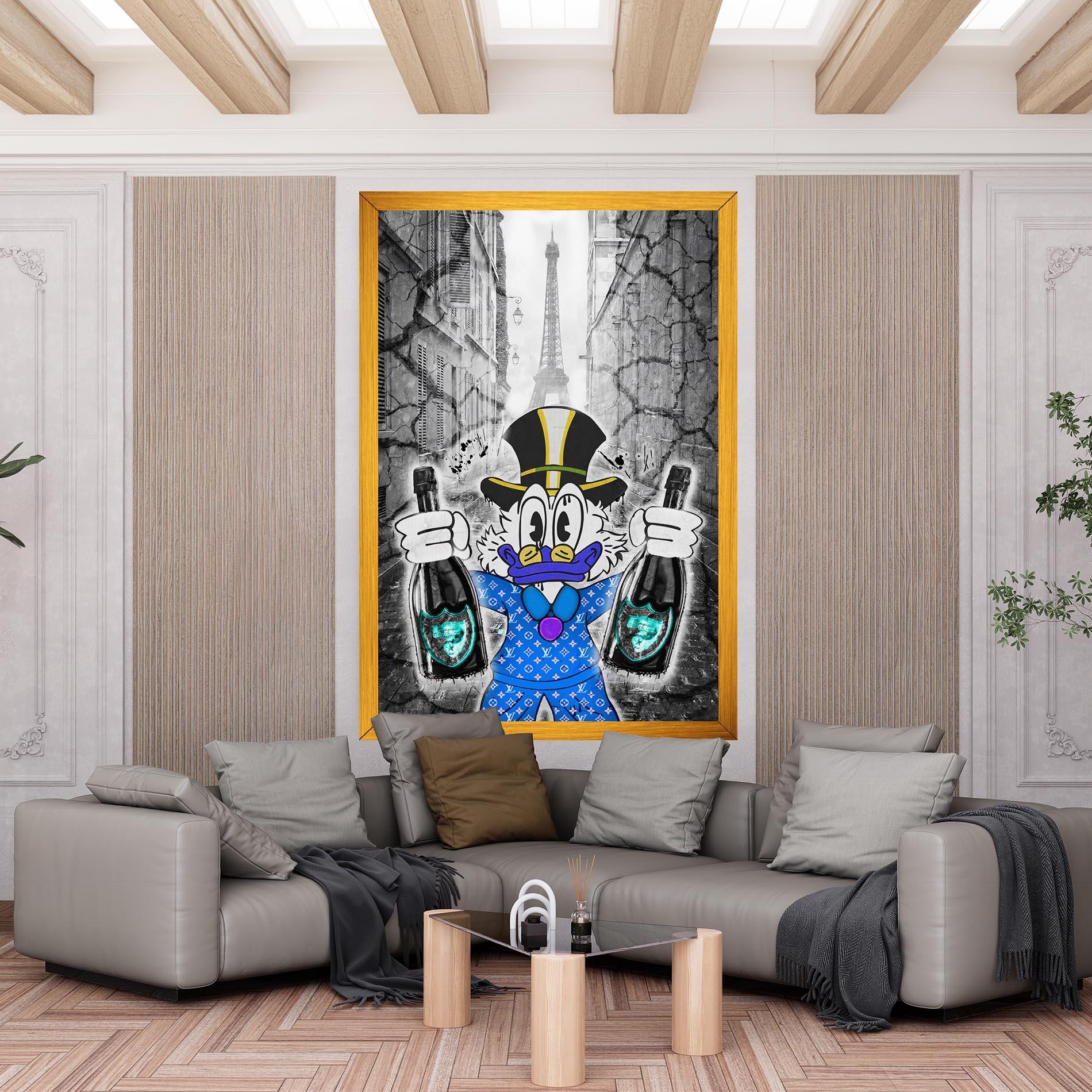 Leinwandbild Wheres My Champagne Blue mockup 6