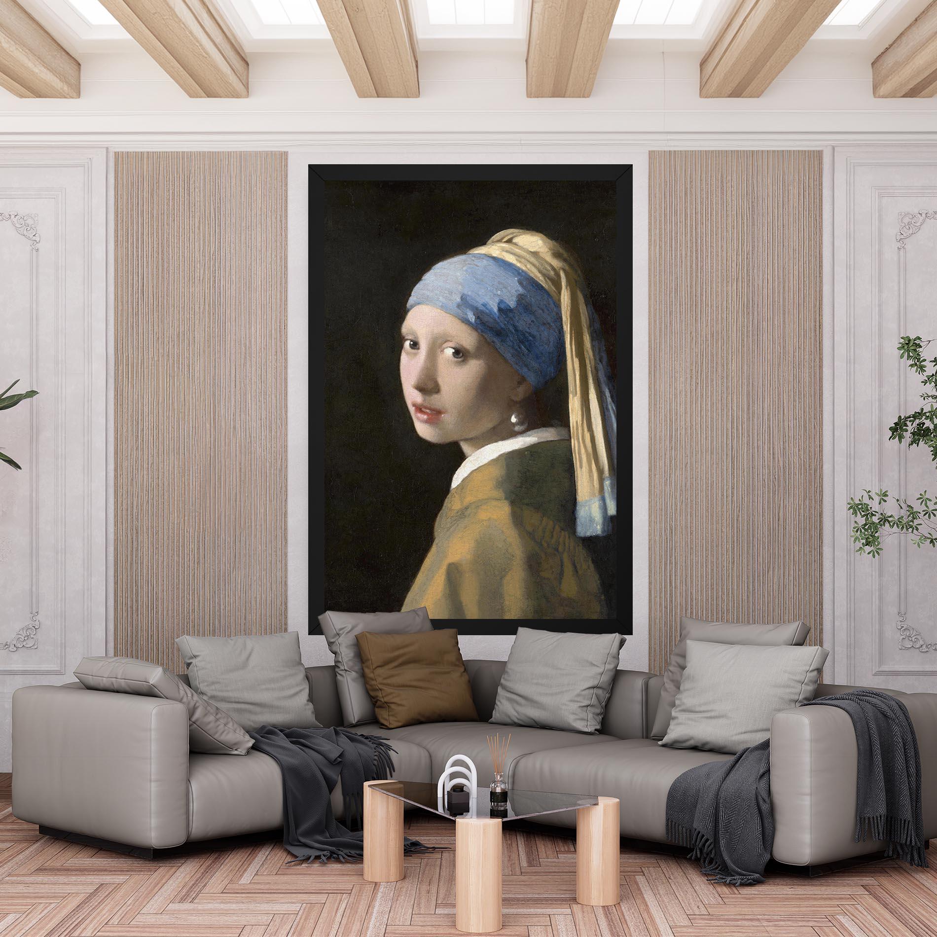 Leinwandbild Girl With A Pearl mockup 6