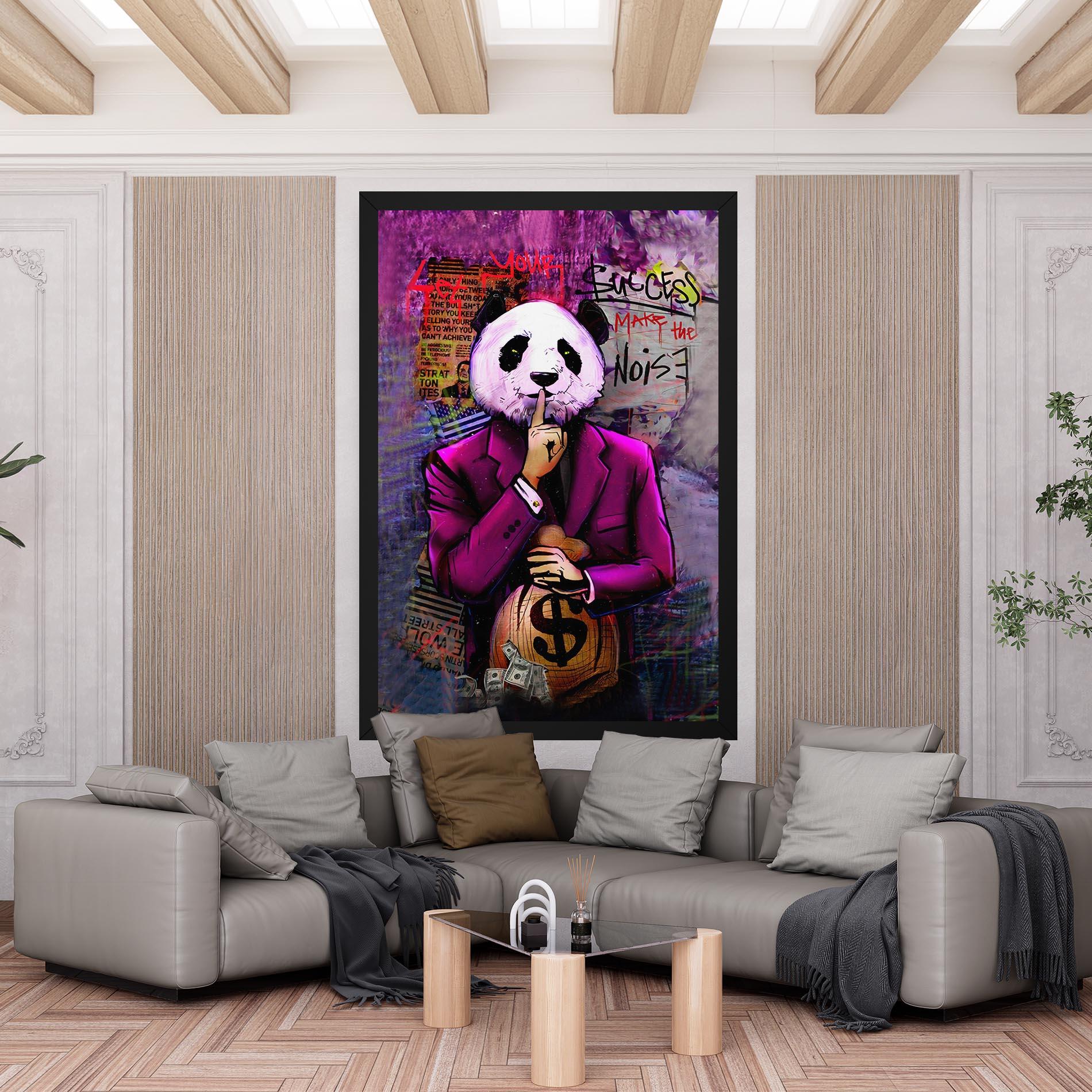 Leinwandbild Silence Panda mockup 6