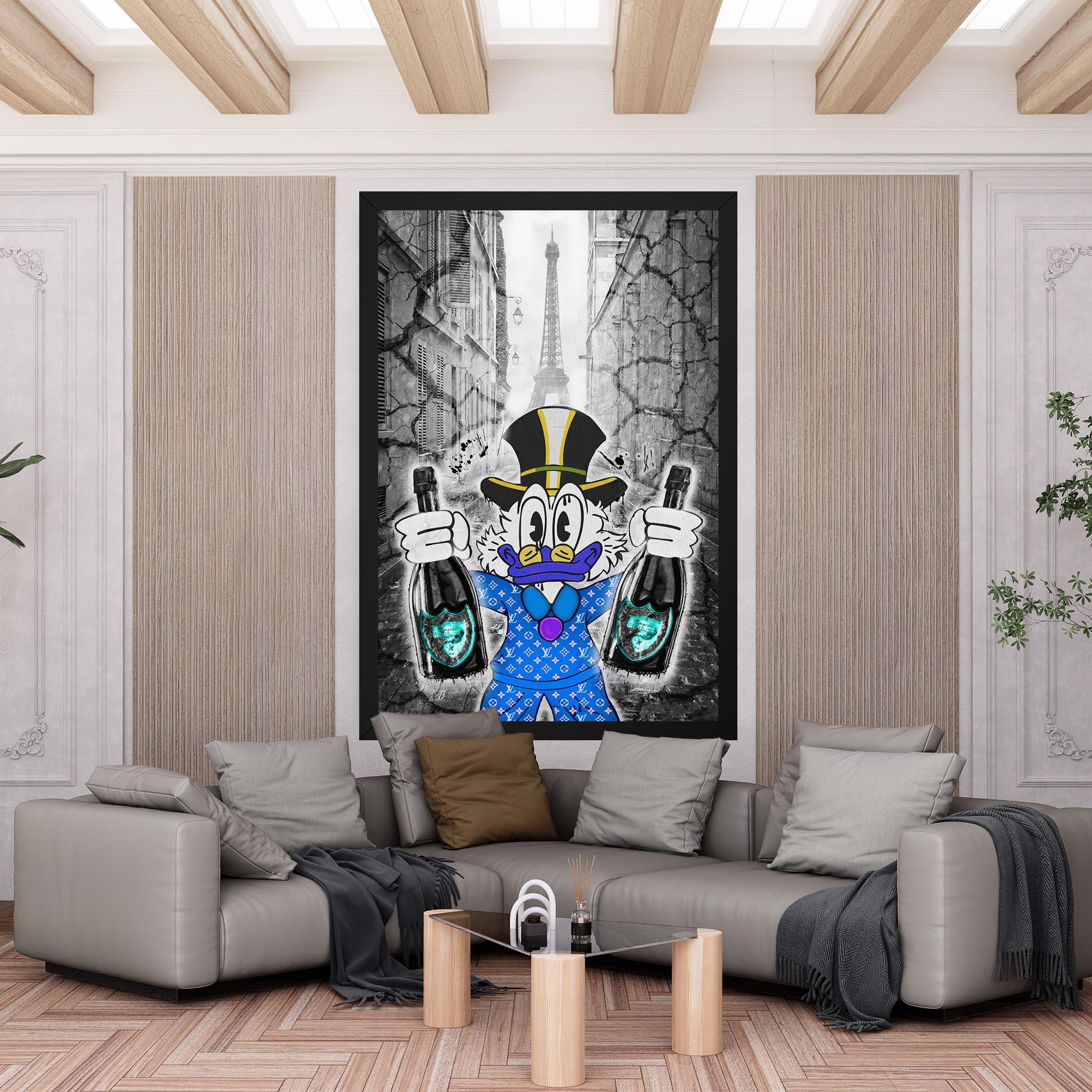 Leinwandbild Wheres My Champagne Blue mockup 6