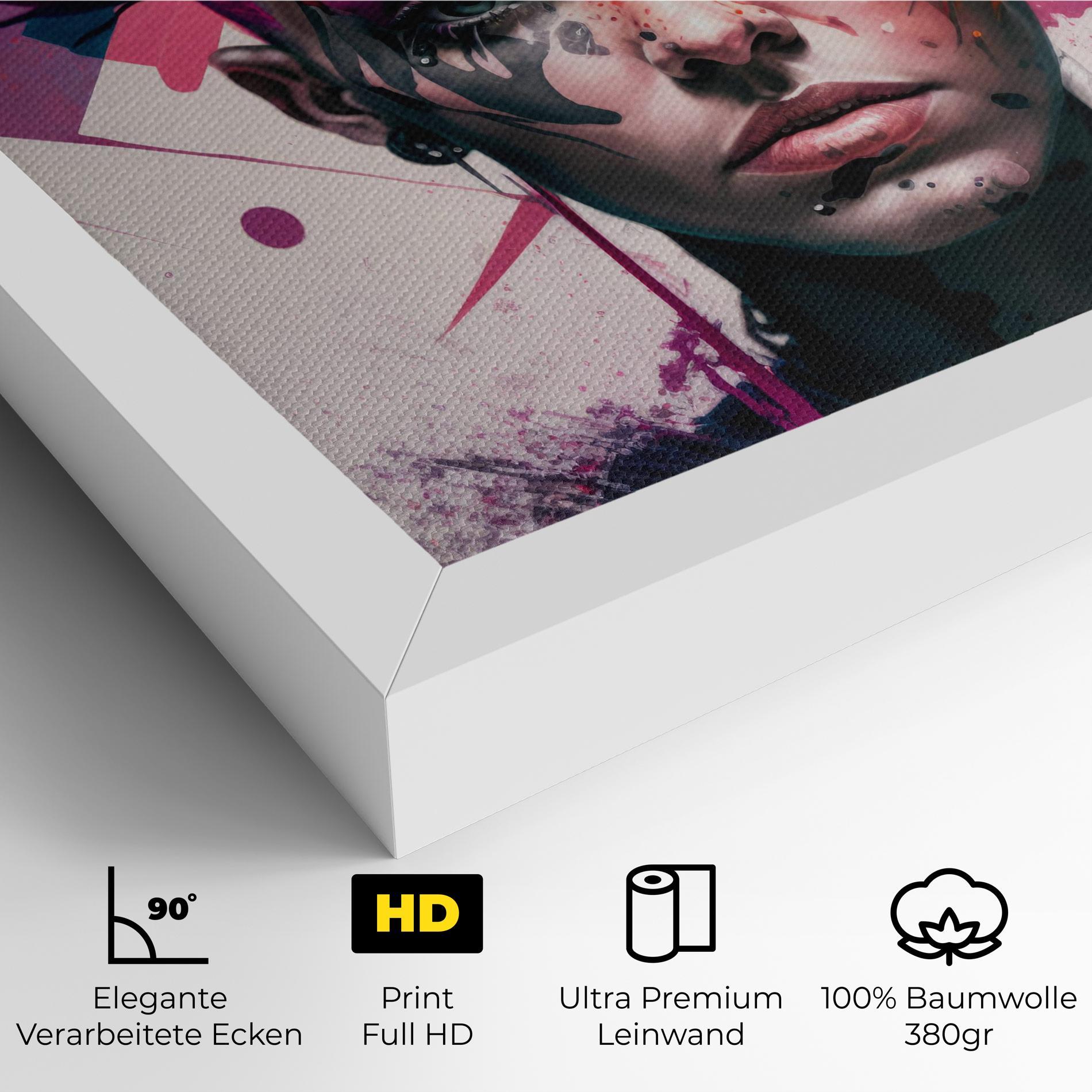 Leinwandbild Abstract Pink Hair mockup 4