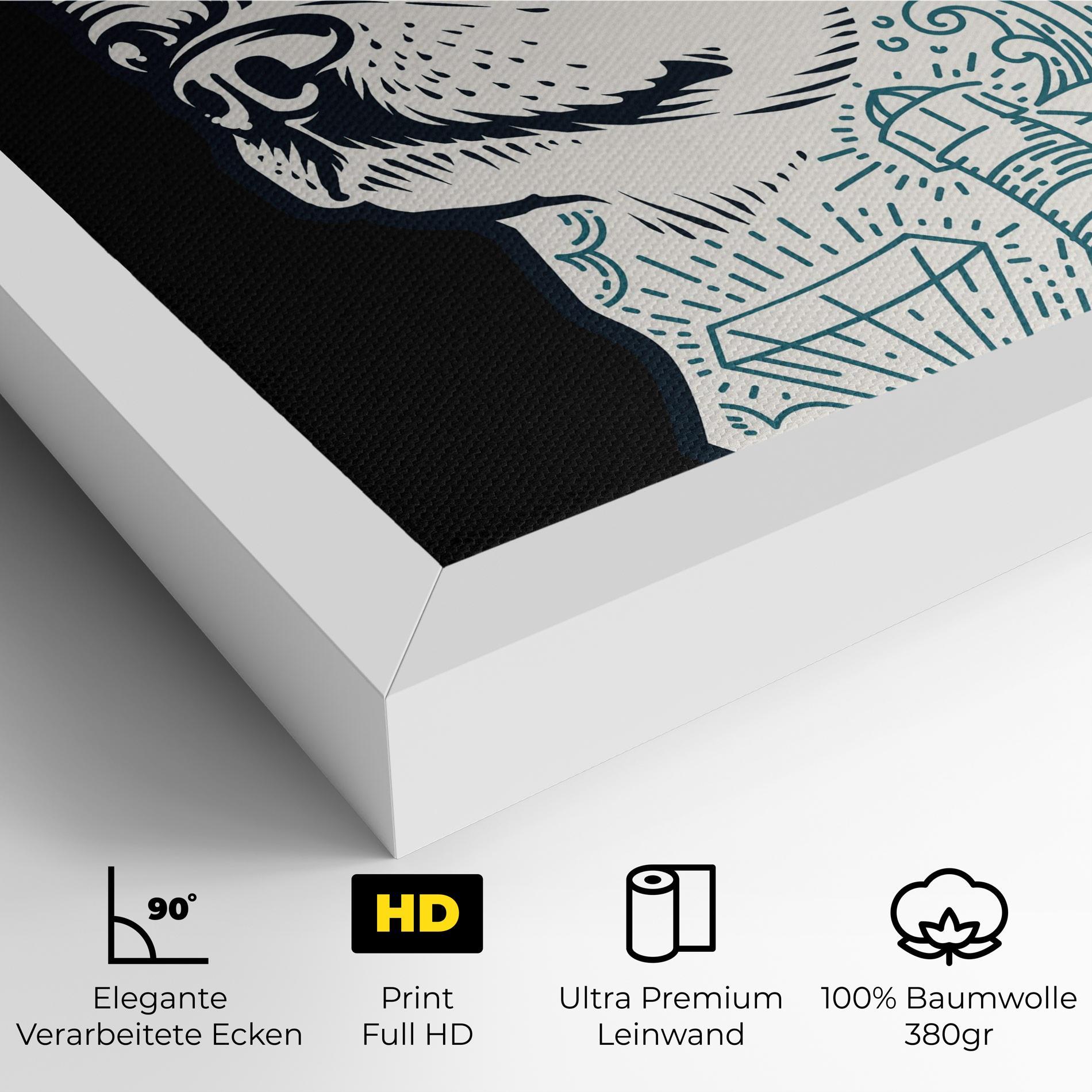 Leinwandbild Chihuahua Tattoo mockup 4