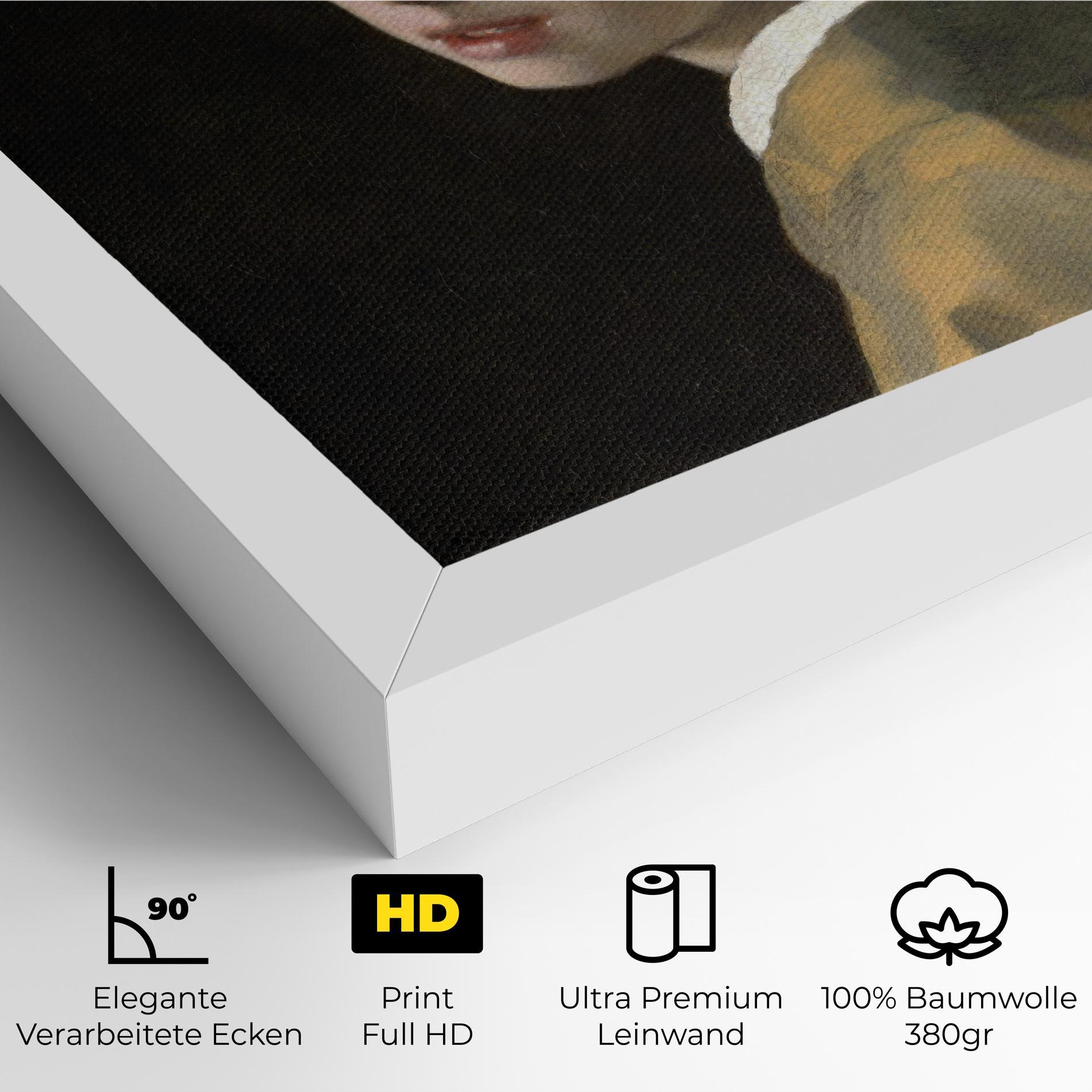 Leinwandbild Girl With A Pearl mockup 4